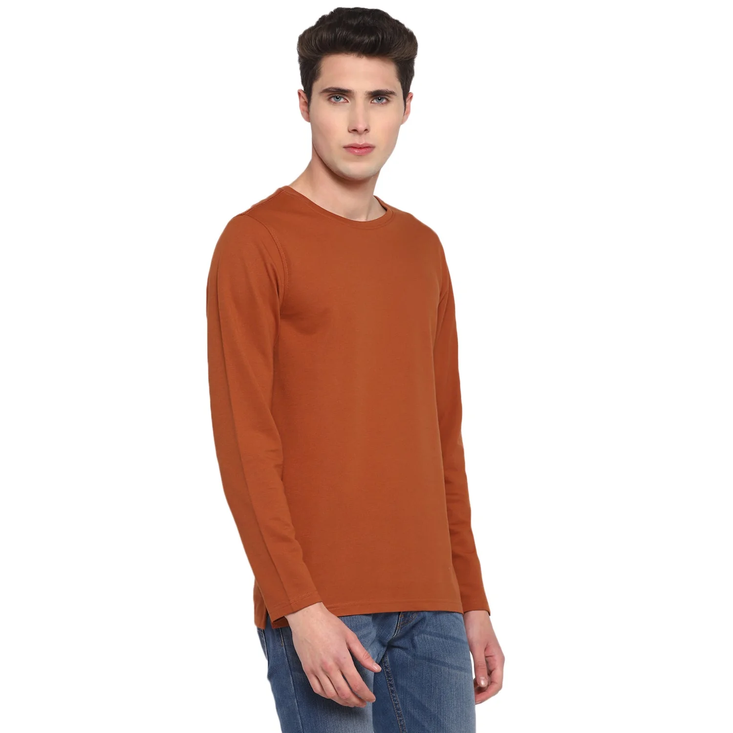 Red Chief Rust Solid T-Shirt for Men O-8220036 022 - Image 6