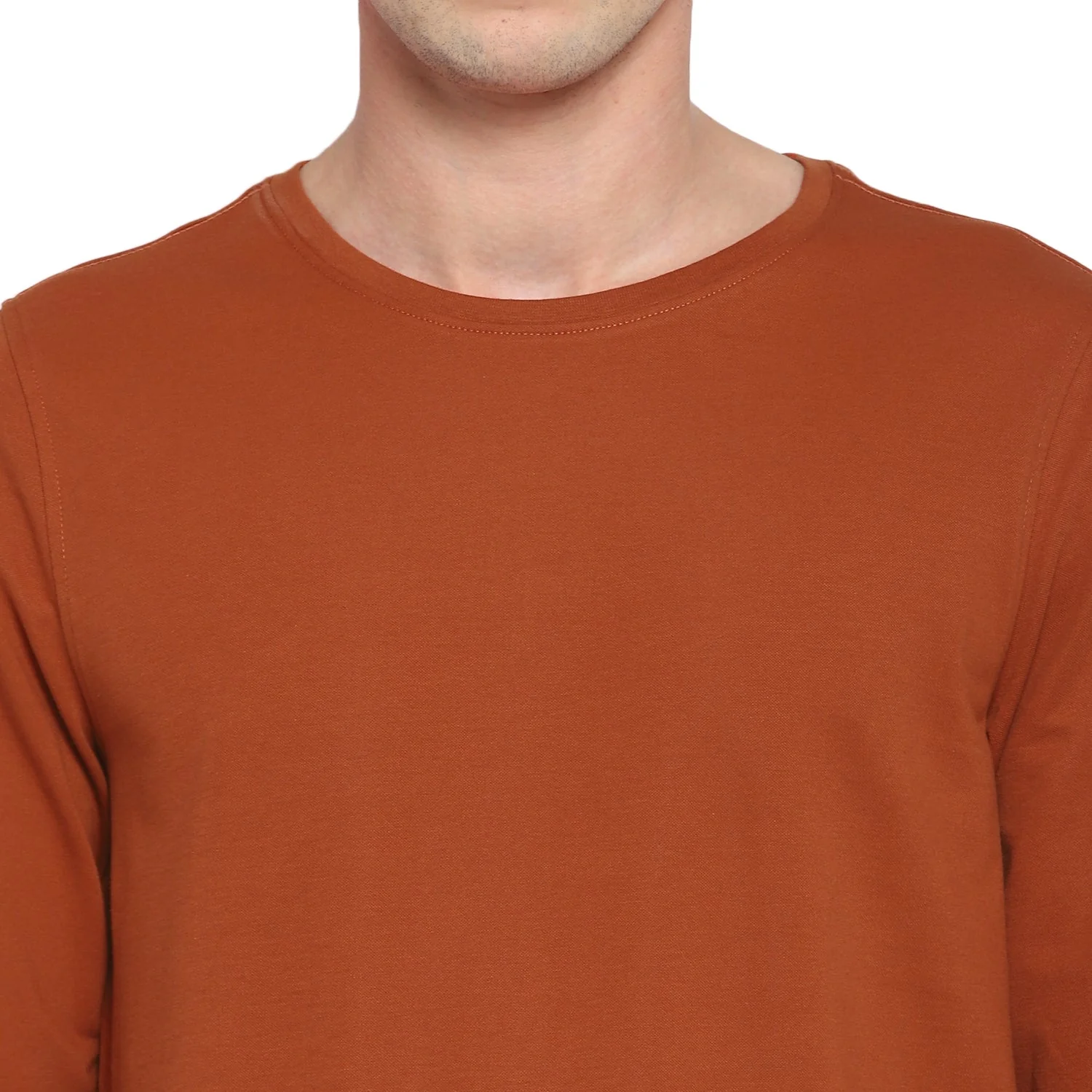 Red Chief Rust Solid T-Shirt for Men O-8220036 022 - Image 7