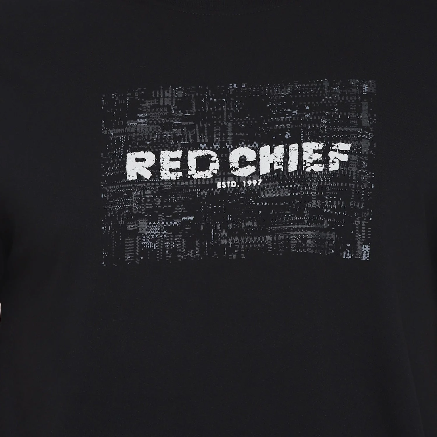Red Chief Black Solid T-Shirt for Men O-8220042 001 - Image 8