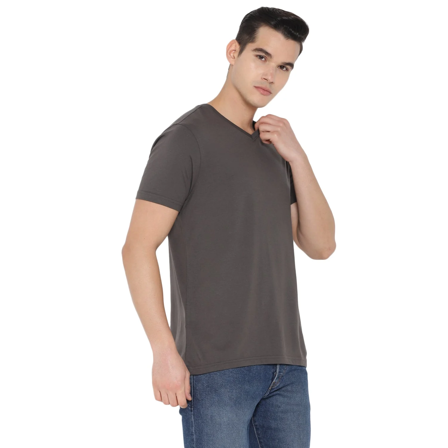 Red Chief Gray T-Shirt for Men O-8220052 005 - Image 6