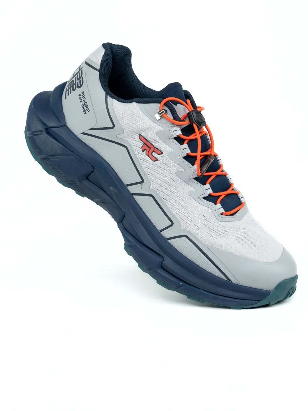 Red Chief Sports Gray/Blue Running Shoes For Men R1701 CC58 - Image 4