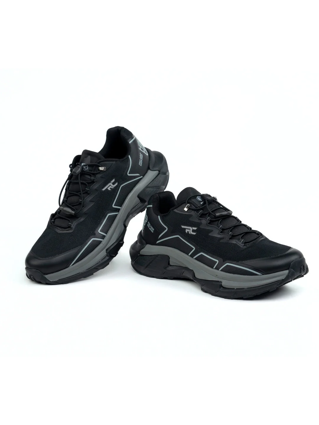 Red Chief Sports Black-Gray Running Shoes For Men R1701 F020 - Image 2
