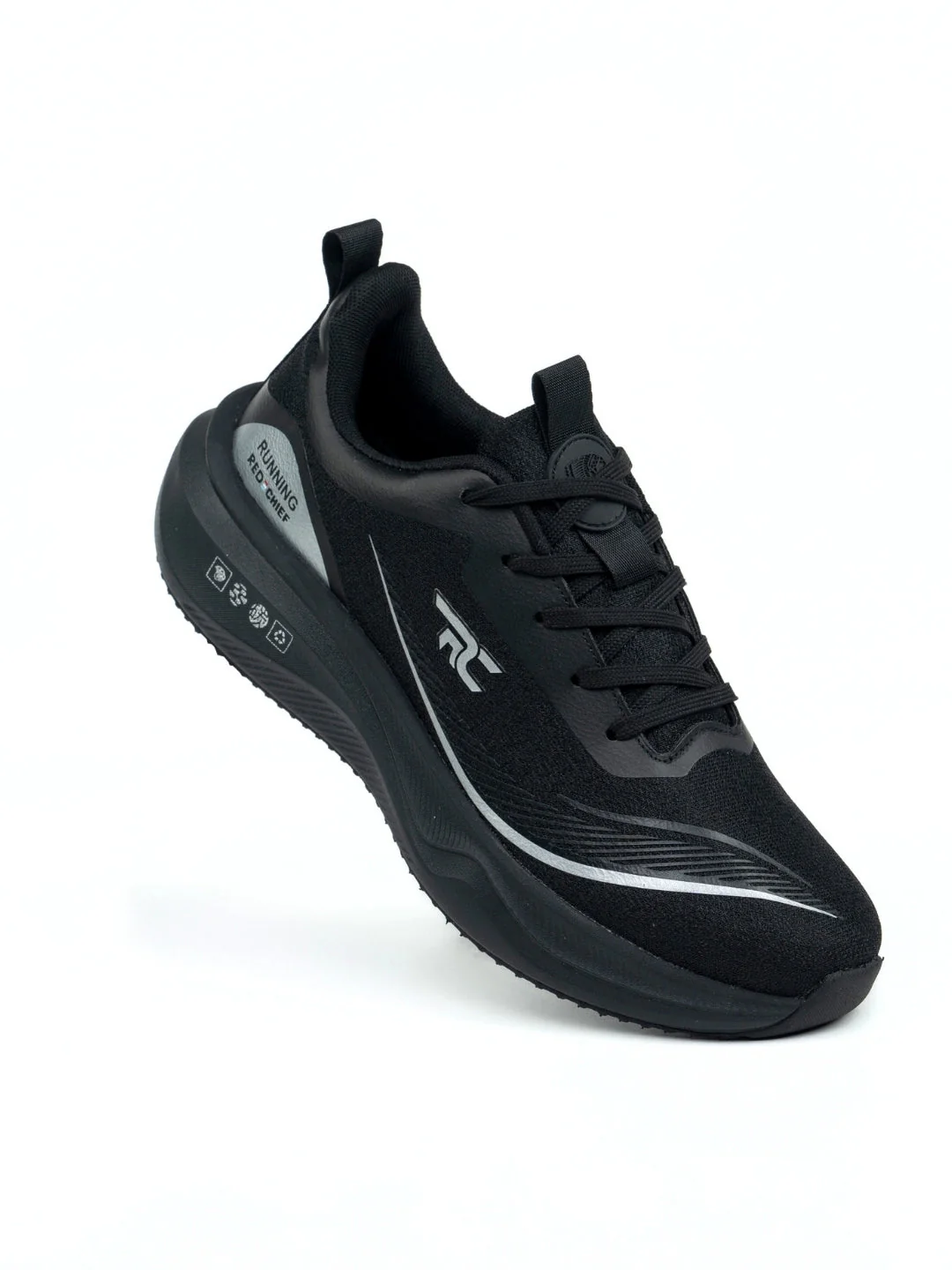 Red Chief Sports Black Running Shoes For Men R1703 001 - Image 4