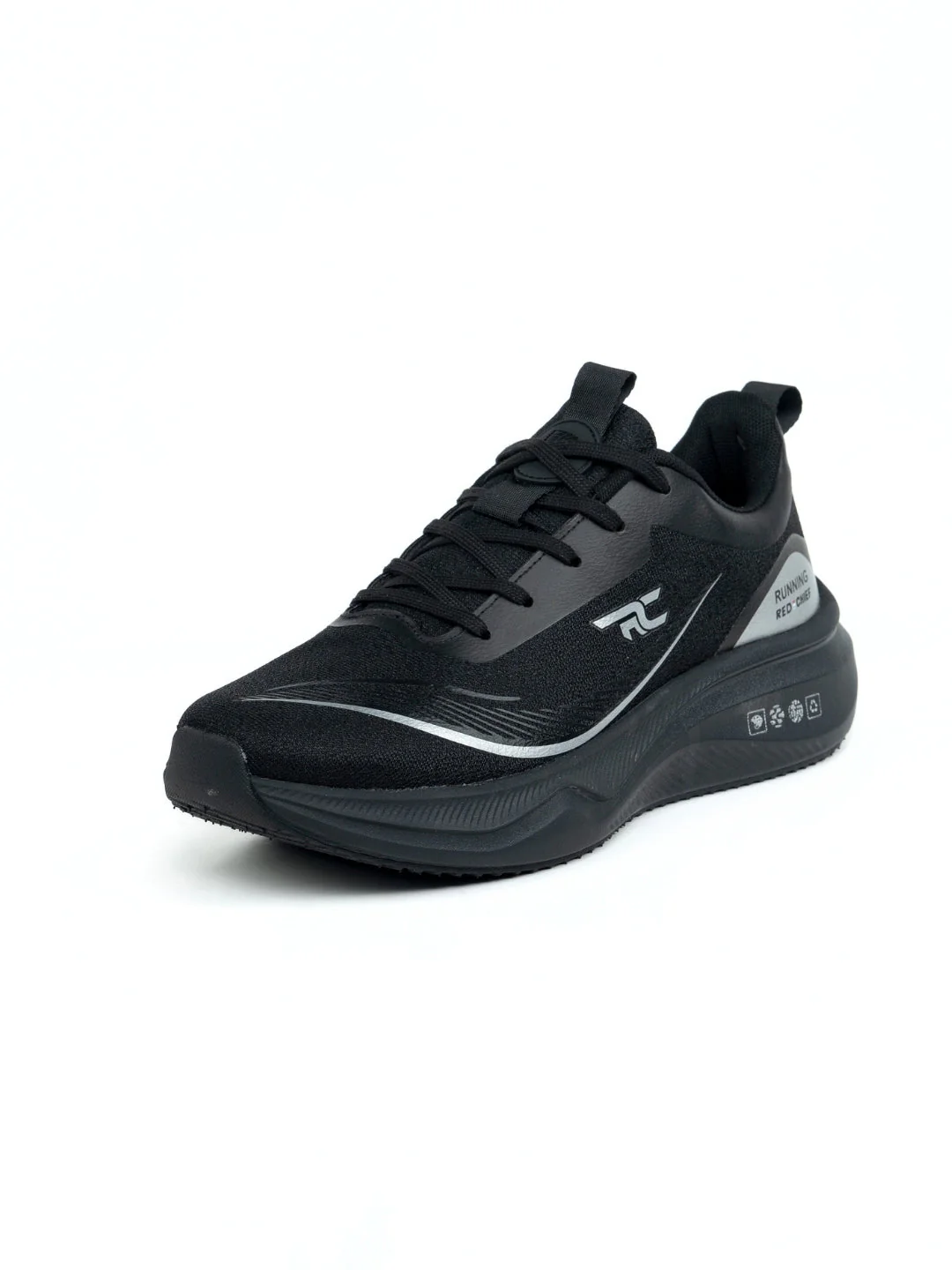Red Chief Sports Black Running Shoes For Men R1703 001 - Image 5