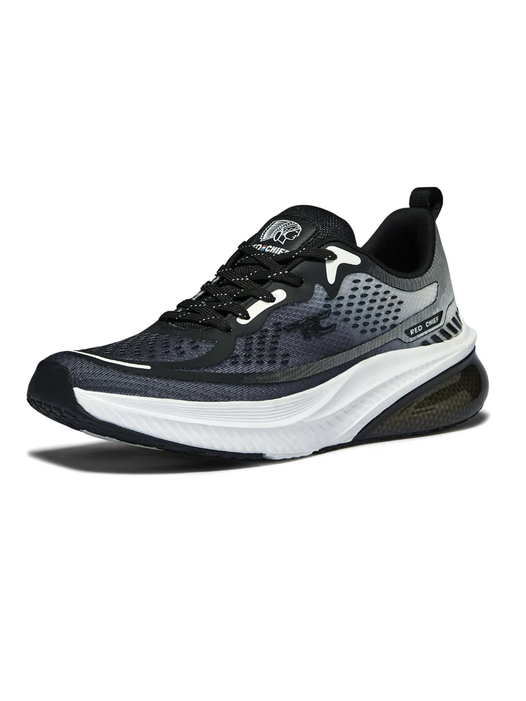 Red Chief Sports Black-White Running Shoes For Men R1704 F025 - Image 6