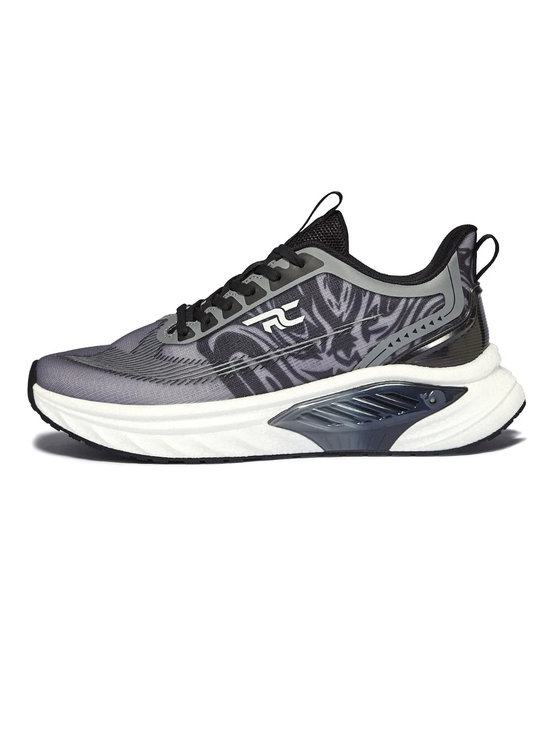 Red Chief Sports Black-Gray Running Shoes For Men R1708 F019 - Image 4