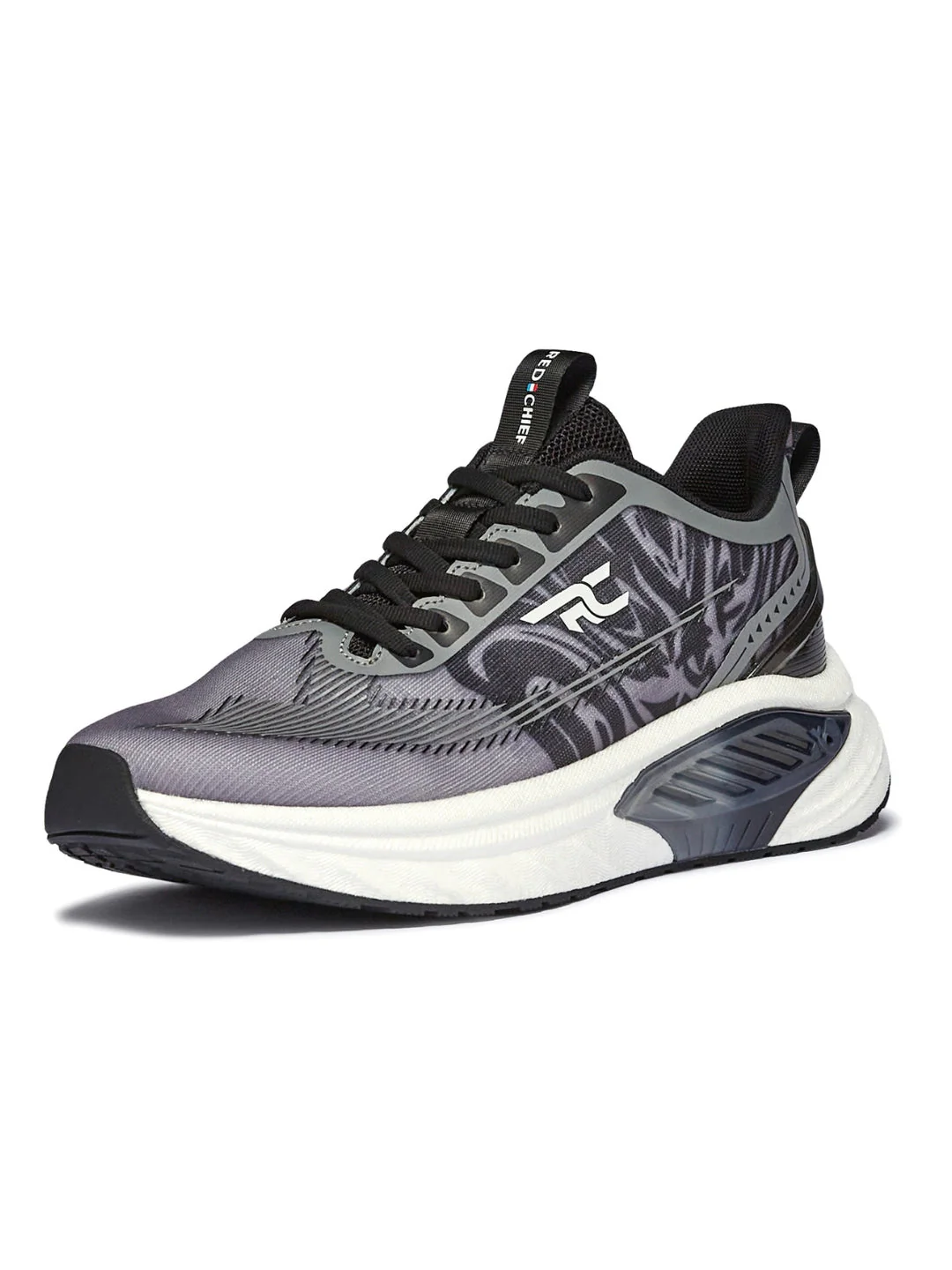 Red Chief Sports Black-Gray Running Shoes For Men R1708 F019 - Image 6