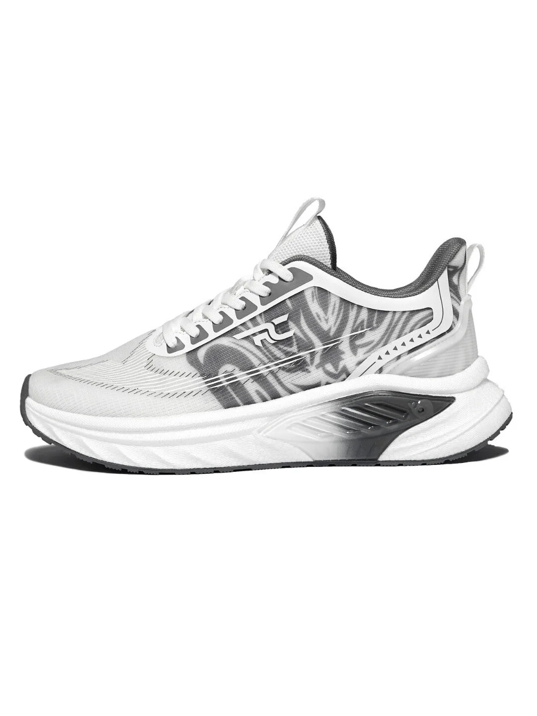Red Chief Sports Gray-White Running Shoes For Men R1708 F039 - Image 4