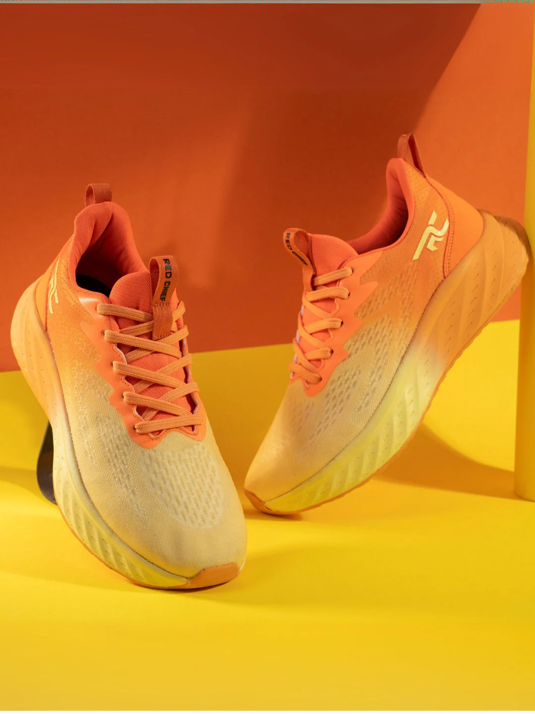 Red Chief Sports Orange-Yellow Running Shoes For Men R1712 F044 - Image 2