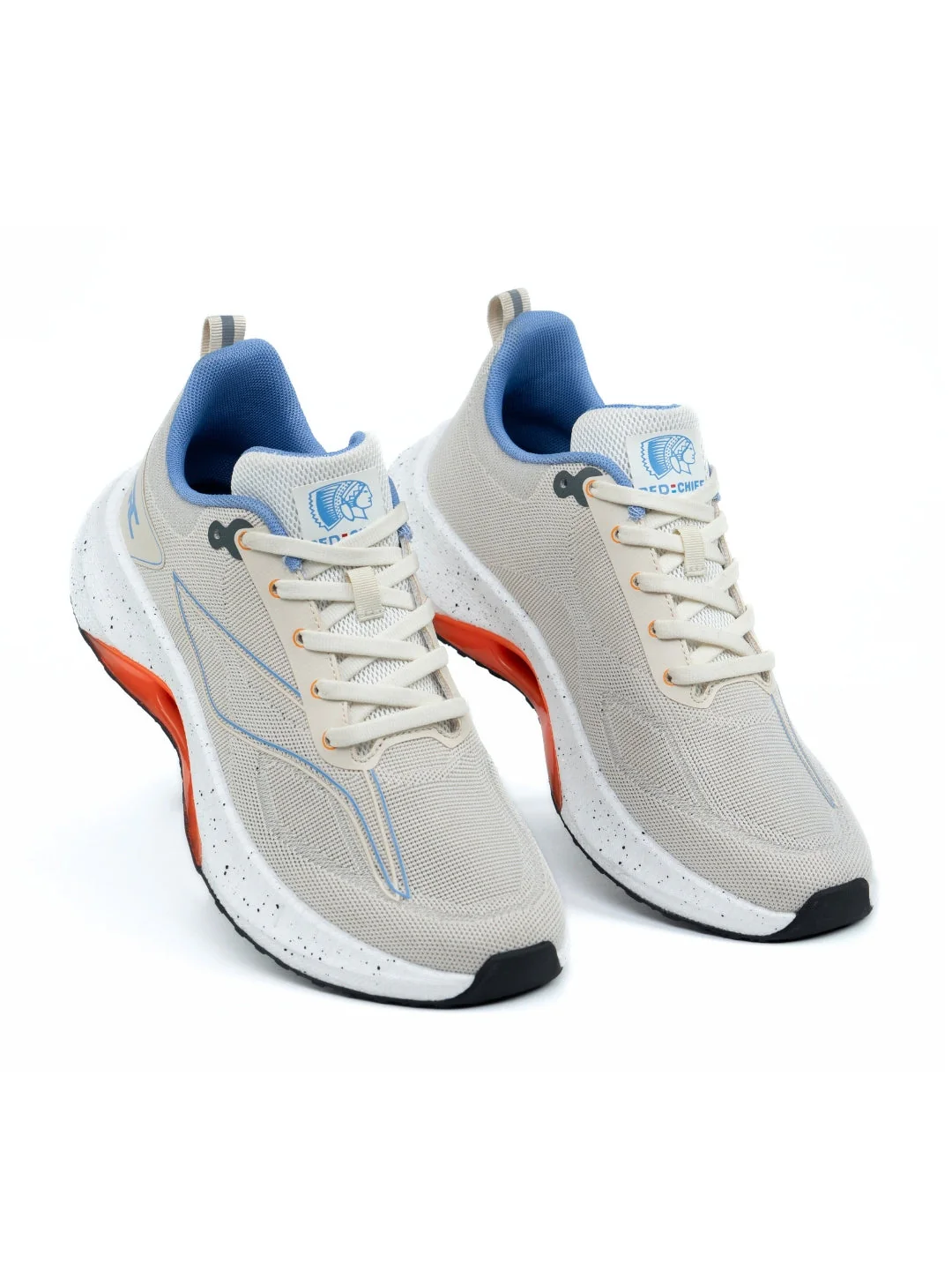 Red Chief Sports Beige Running Shoes For Men R1724 026 - Image 7