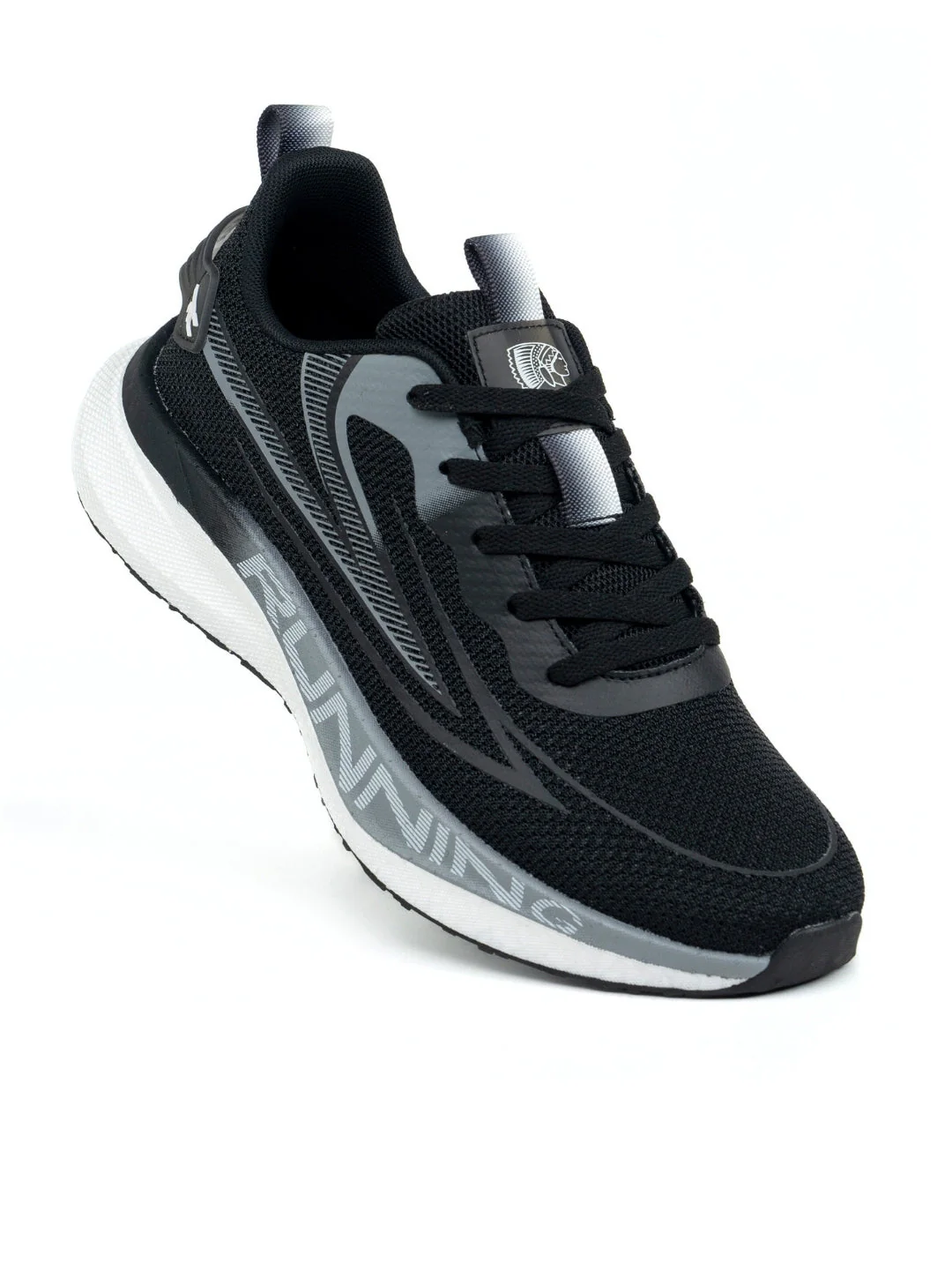 Red Chief Sports Black-Gray Running Shoes For Men R1725 F019 - Image 3