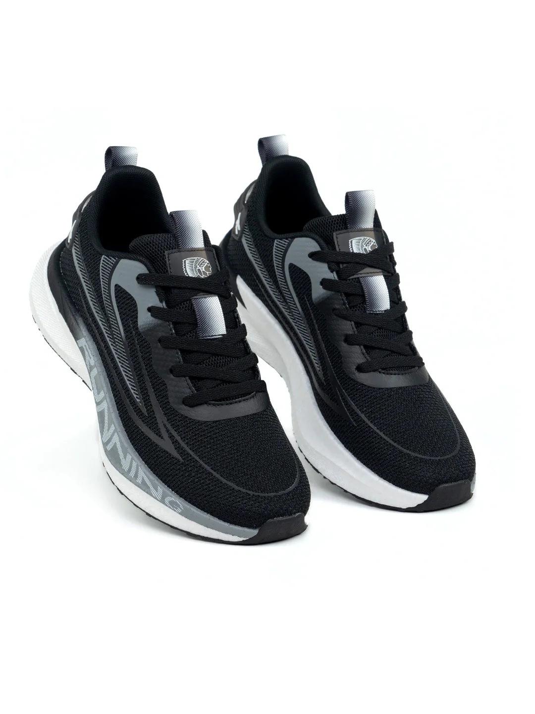 Red Chief Sports Black-Gray Running Shoes For Men R1725 F019 - Image 5