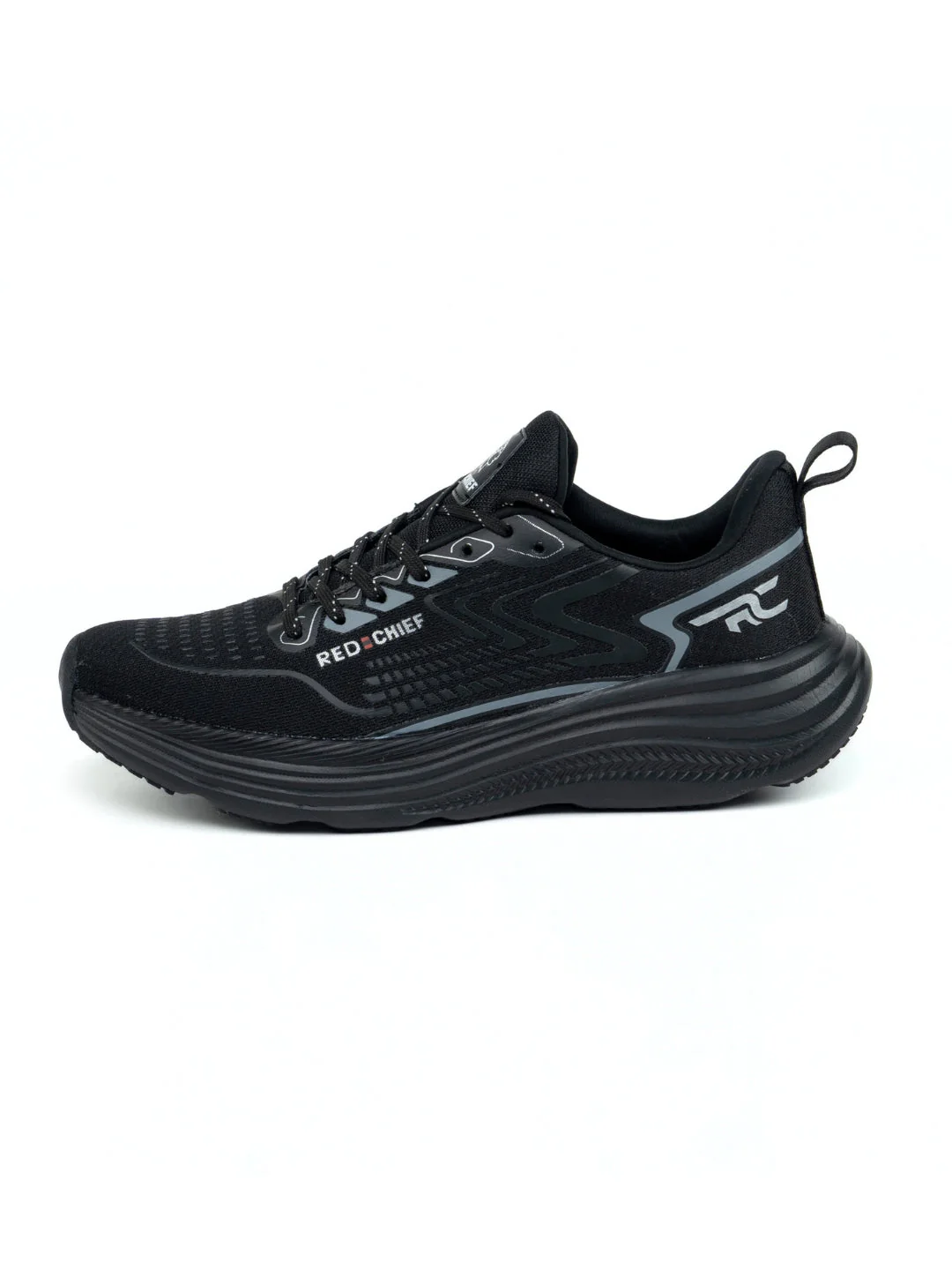 Red Chief Sports Black Running Shoes For Men R1726 001 - Image 3