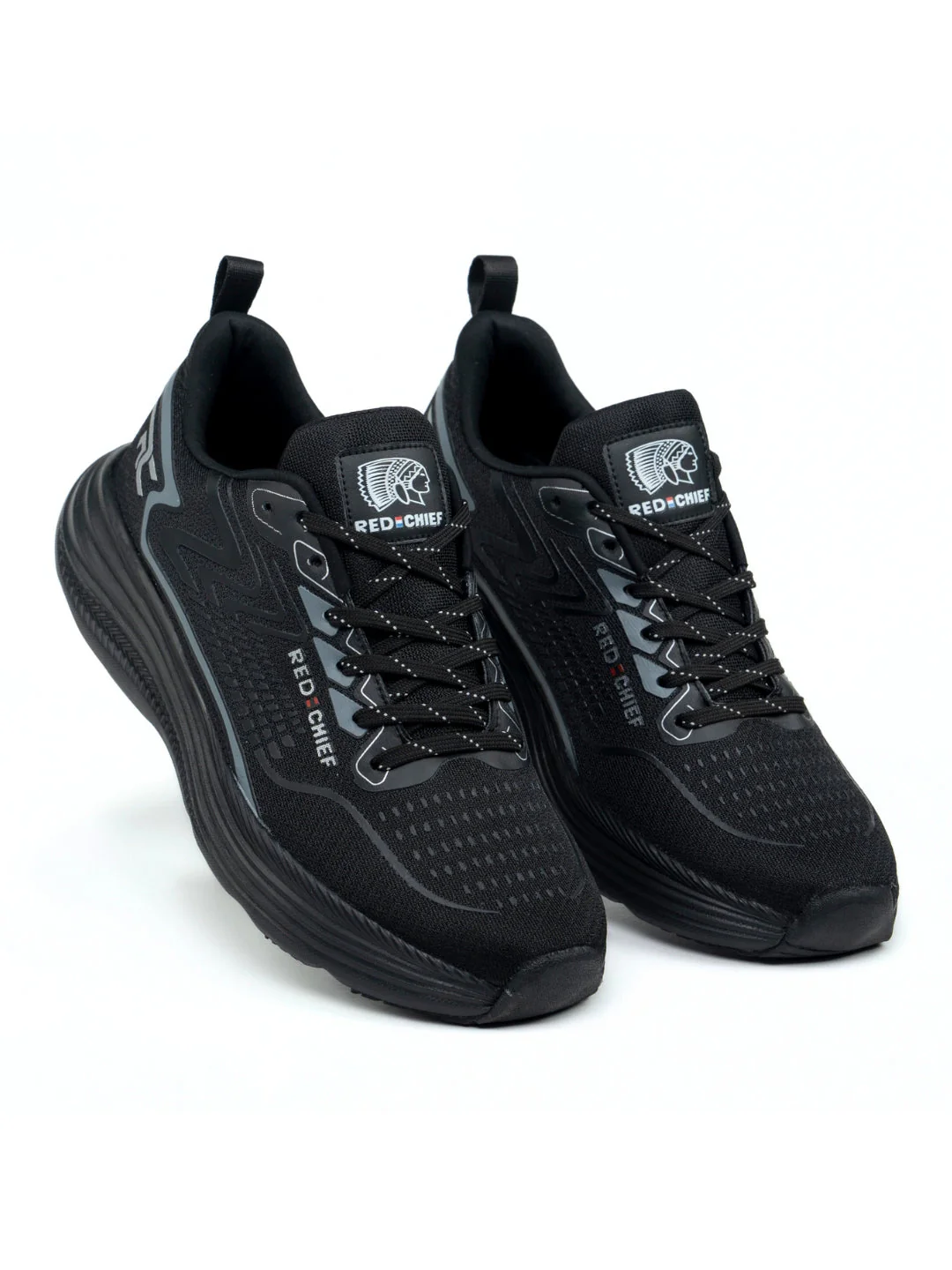Red Chief Sports Black Running Shoes For Men R1726 001 - Image 6