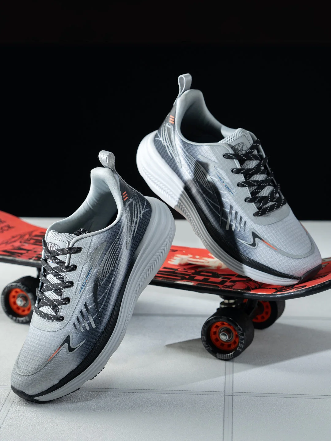 Red Chief Sports Gray/Gray Running Shoes For Men R1727 CC88 - Image 2