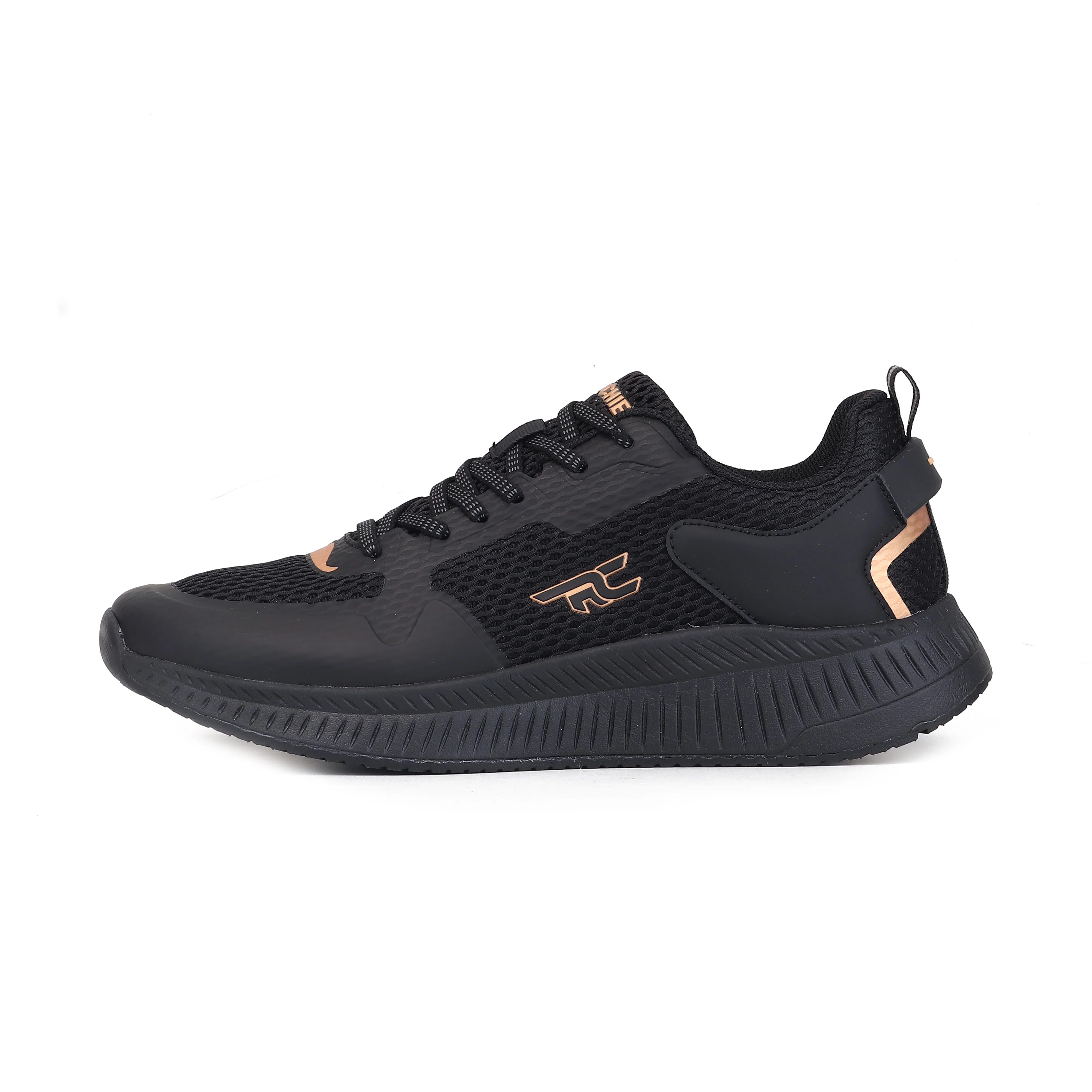 Red Chief Sports Black Running Shoes for Men R1729 001 - Image 4
