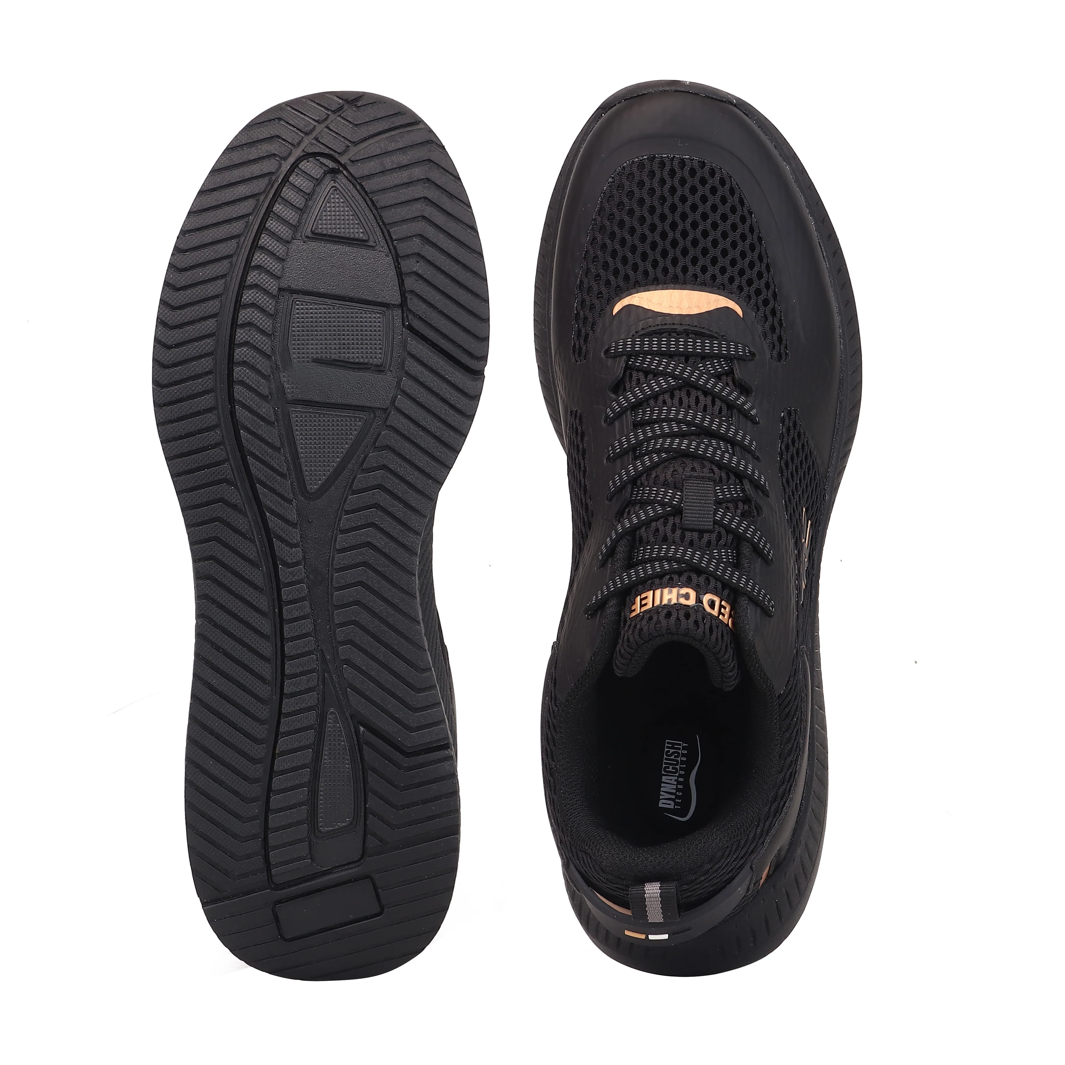 Red Chief Sports Black Running Shoes for Men R1729 001 - Image 9
