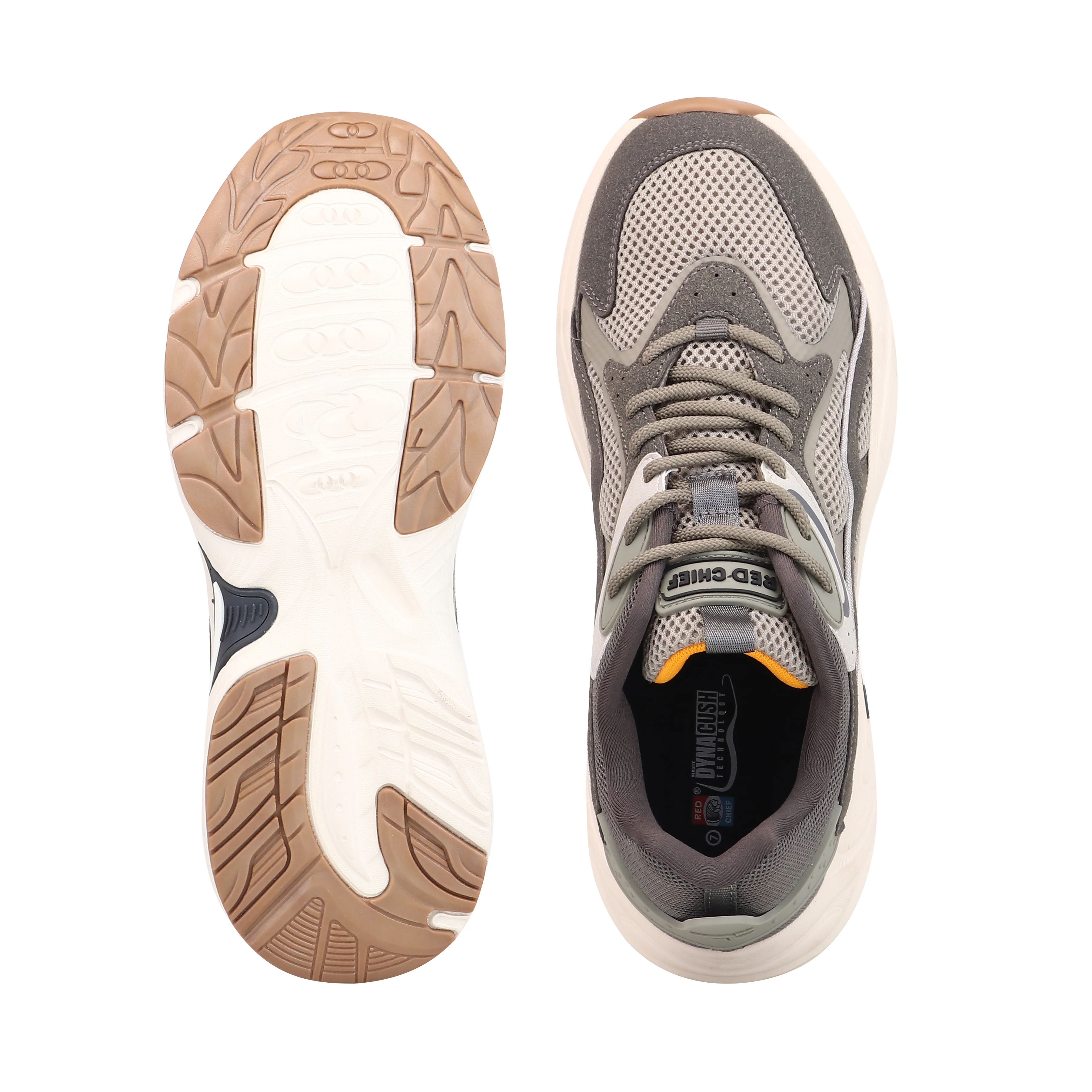 Red Chief Sports Beige Running Shoes for Men R1732 026 - Image 9