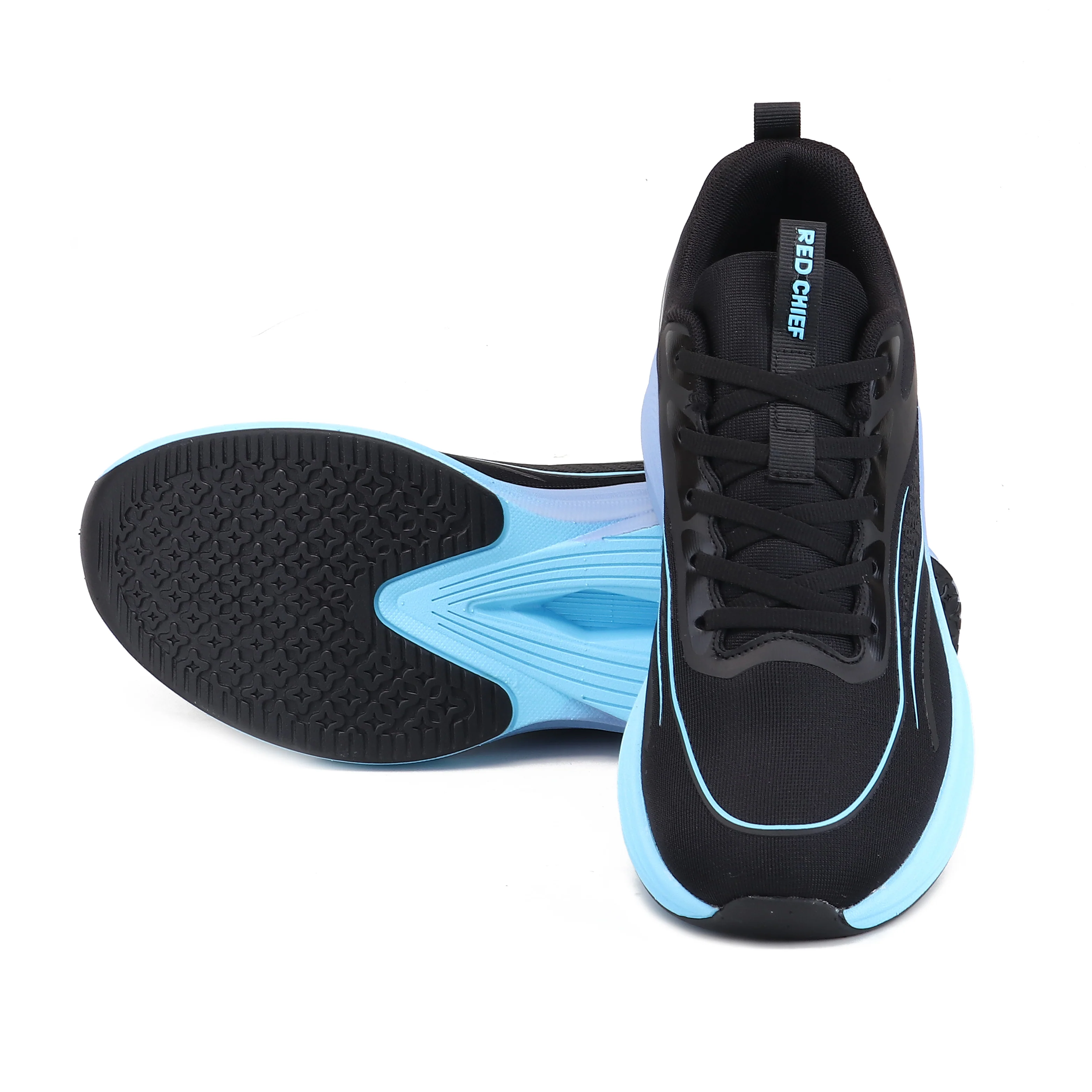 Red Chief Sports Black Running Shoes for Men R1734 001 - Image 2
