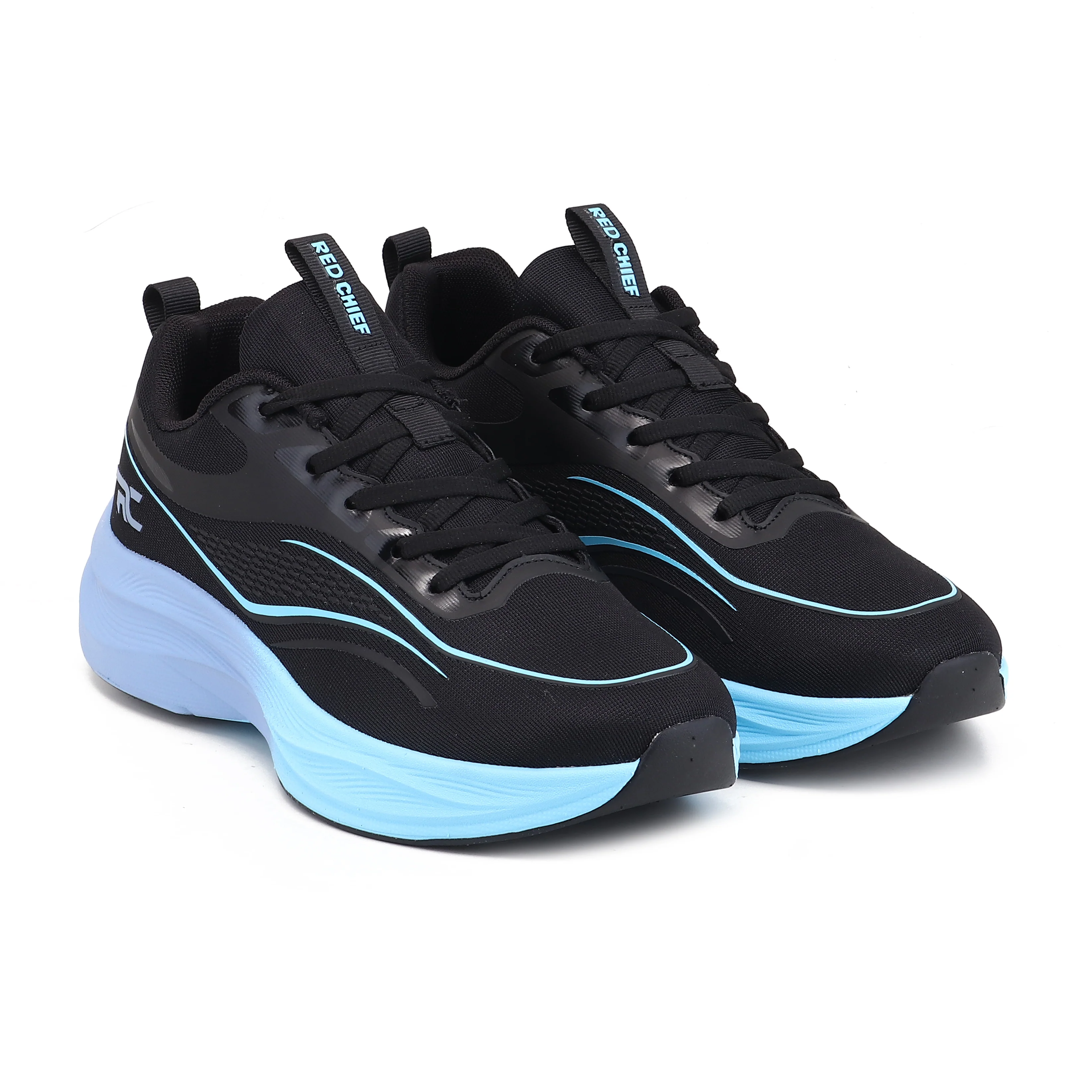Red Chief Sports Black Running Shoes for Men R1734 001 - Image 4