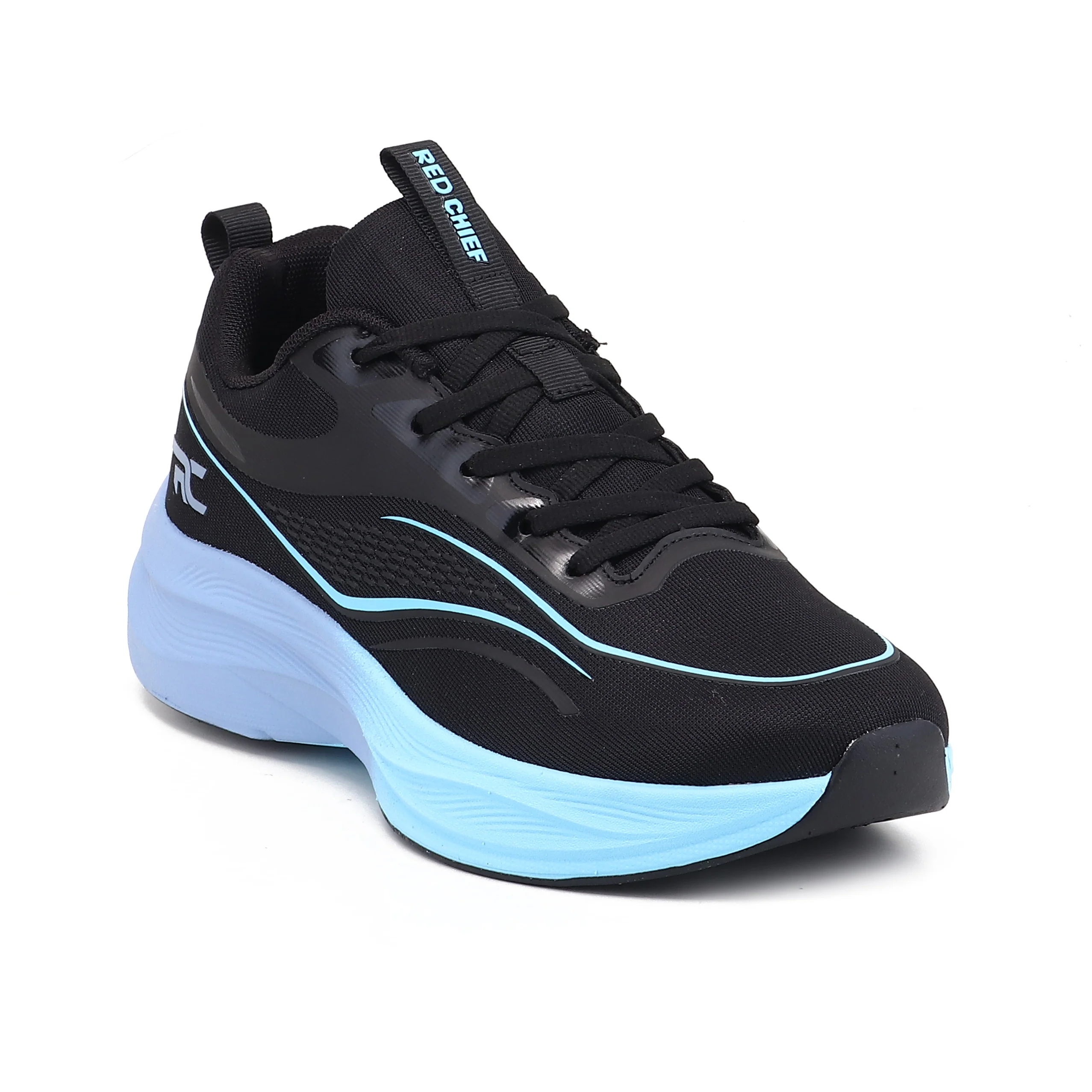 Red Chief Sports Black Running Shoes for Men R1734 001 - Image 7