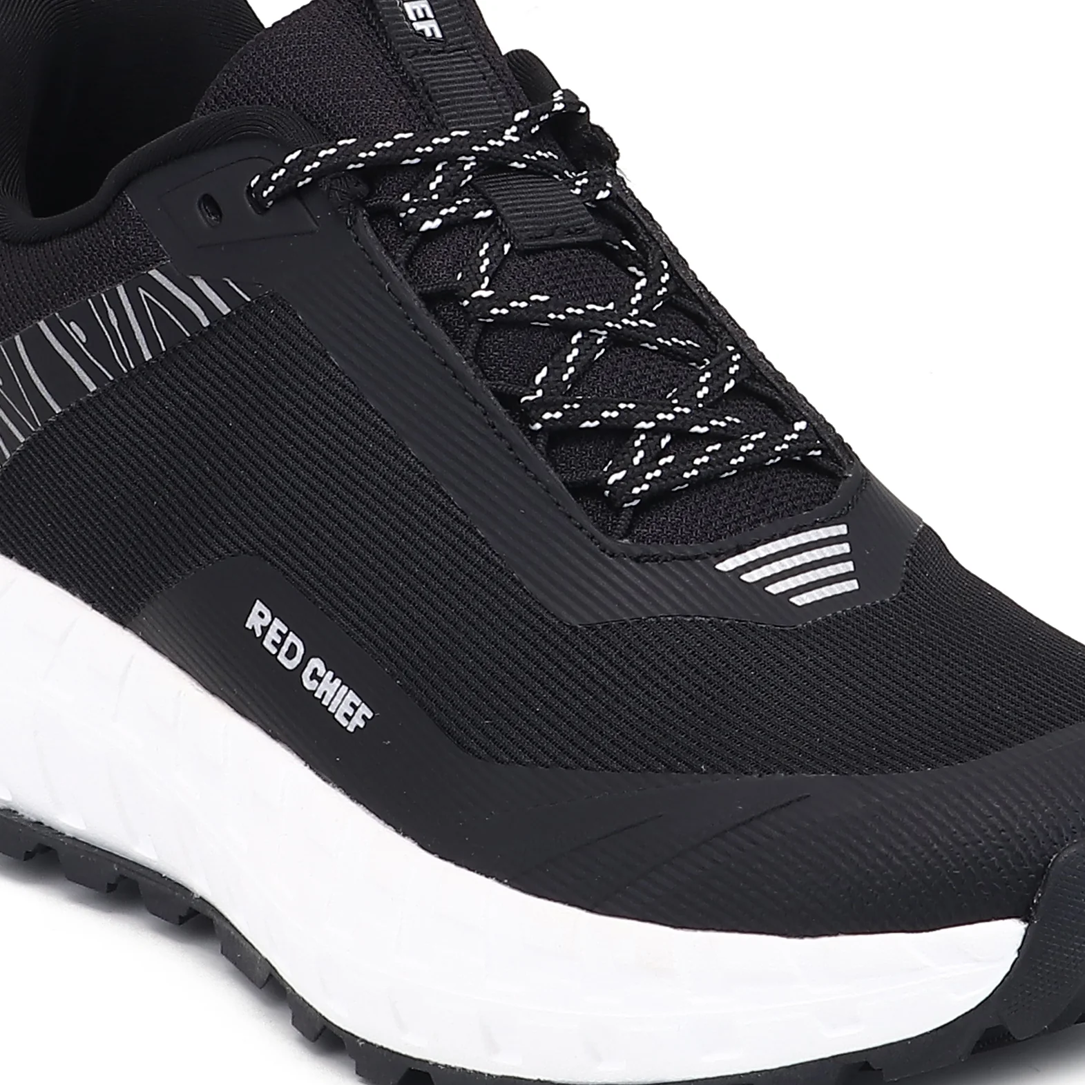 Red Chief Sports Black-White Running Shoes for Men R1735 F025 - Image 6