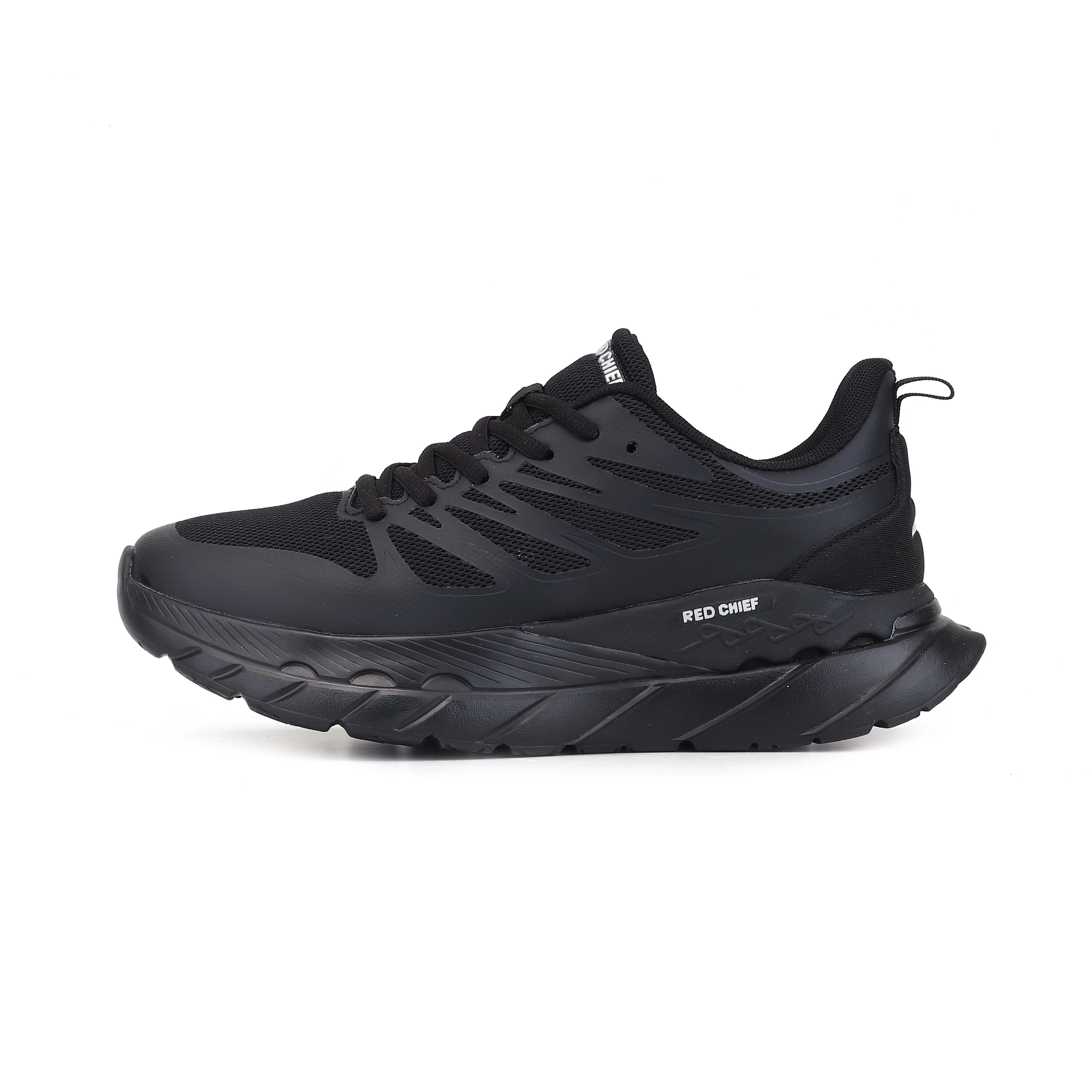 Red Chief Sports Black Running Shoes for Men R1737 001 - Image 3