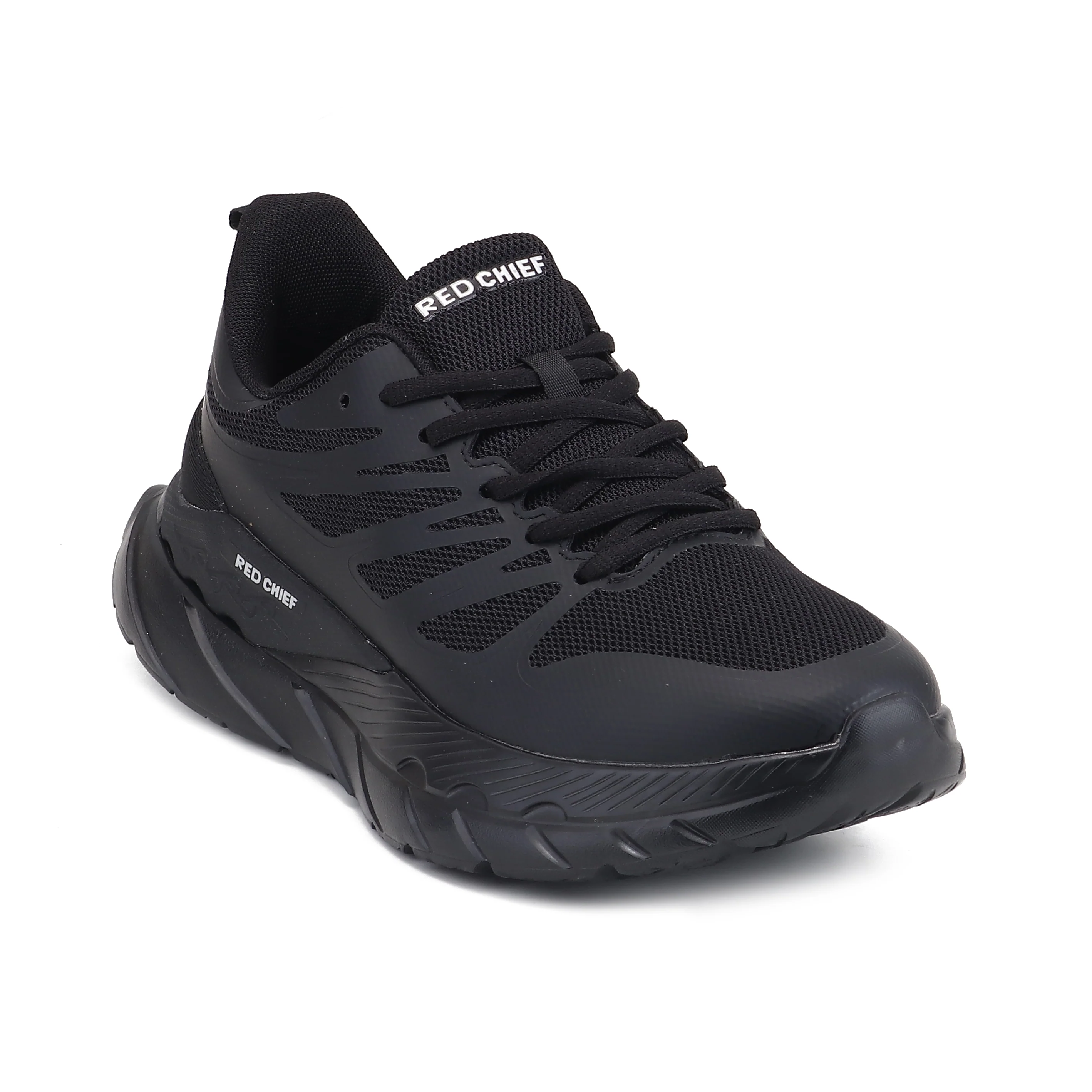 Red Chief Sports Black Running Shoes for Men R1737 001 - Image 5