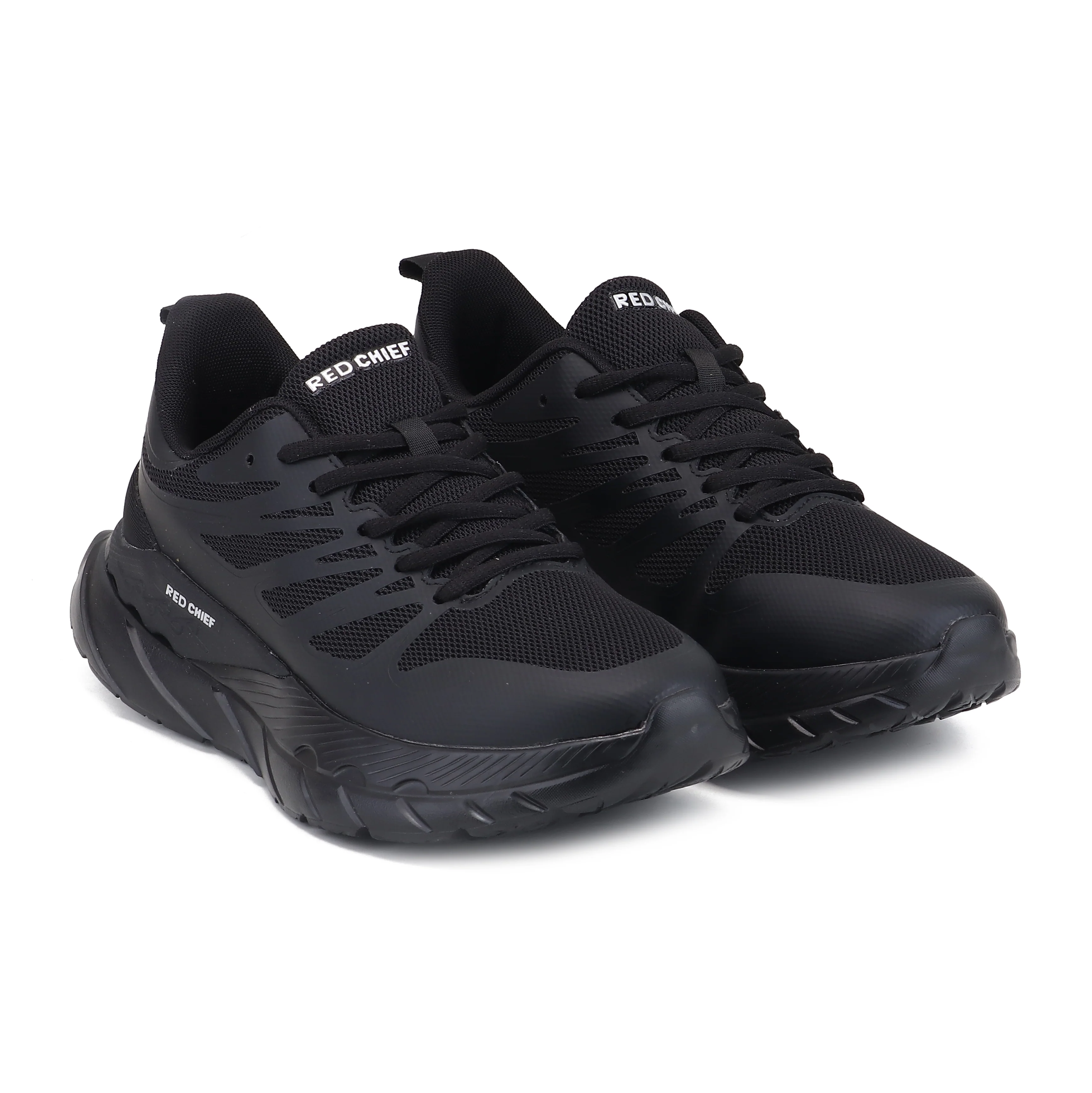 Red Chief Sports Black Running Shoes for Men R1737 001 - Image 6