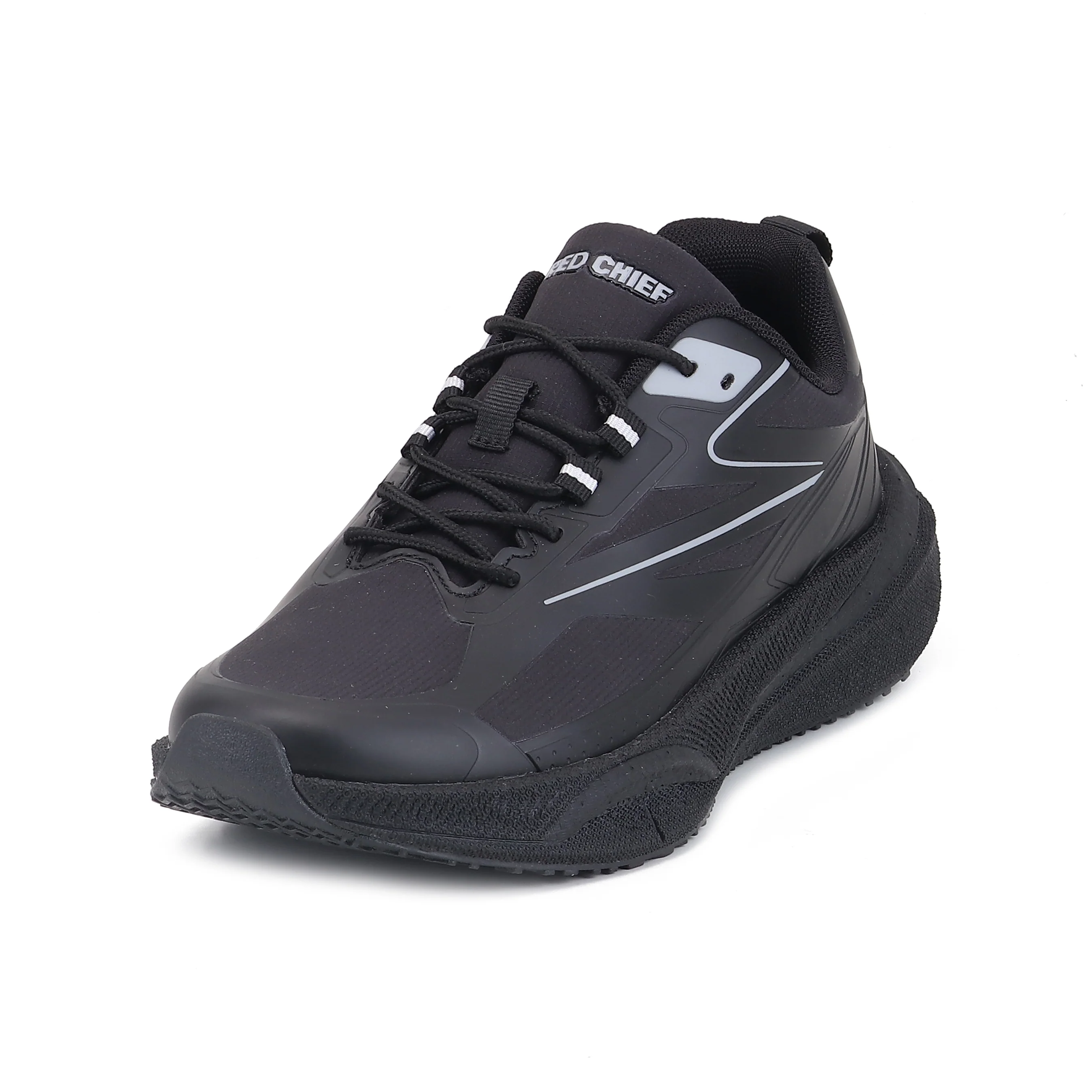 Red Chief Sports Black Running Shoes for Men R1740 001 - Image 8