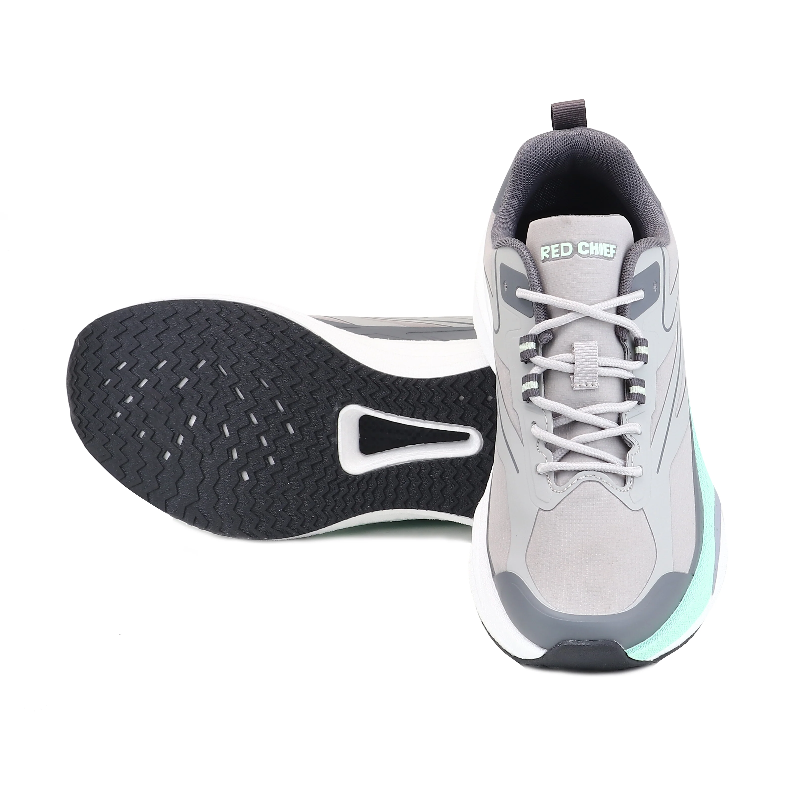 Red Chief Sports Grey-White Running Shoes for Men R1740 CD09 - Image 2
