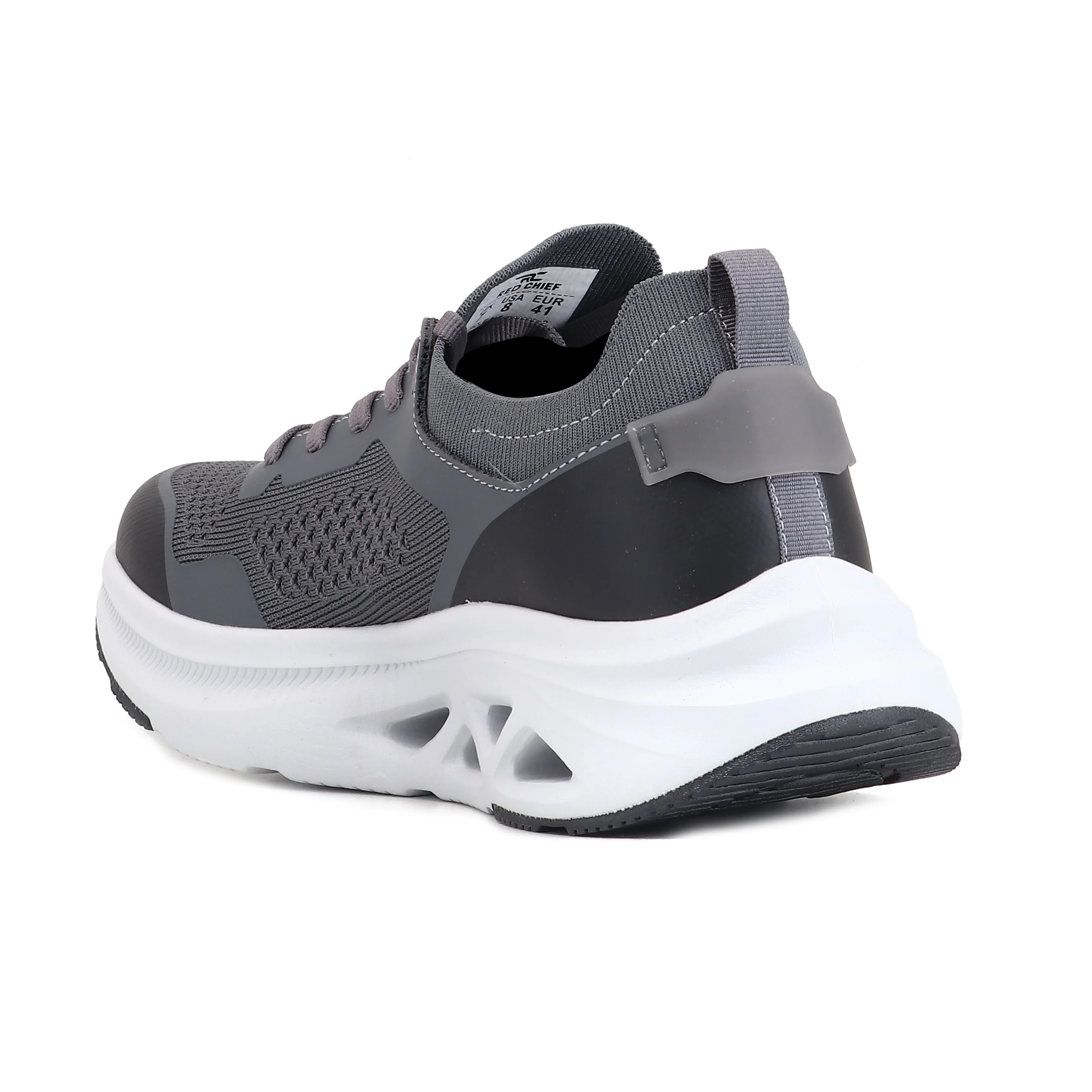 Red Chief Sports Gray Blk Running Shoes for Men R1742 1334 - Image 5
