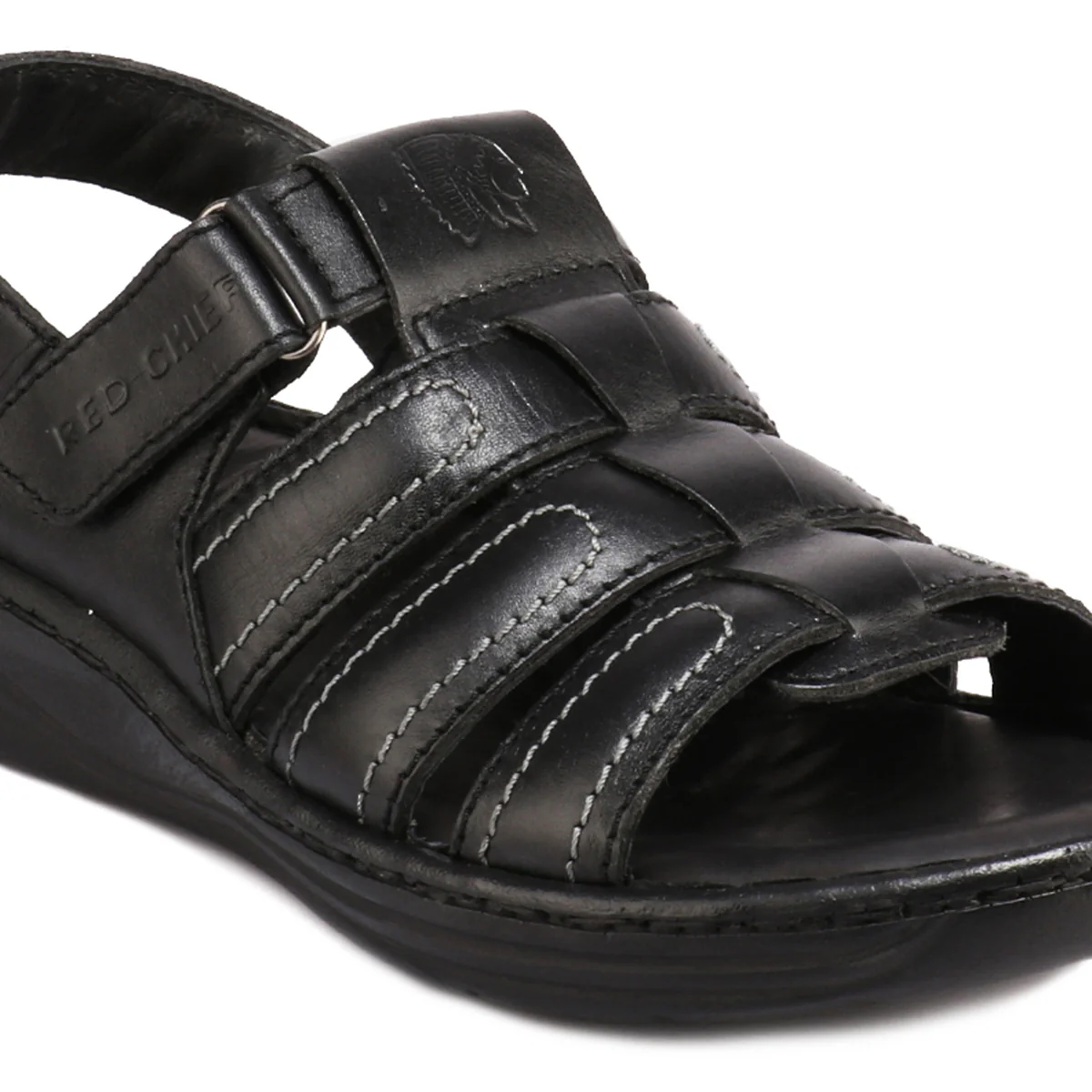 Red Chief Black Sandal for Men RC1086 001 - Image 10