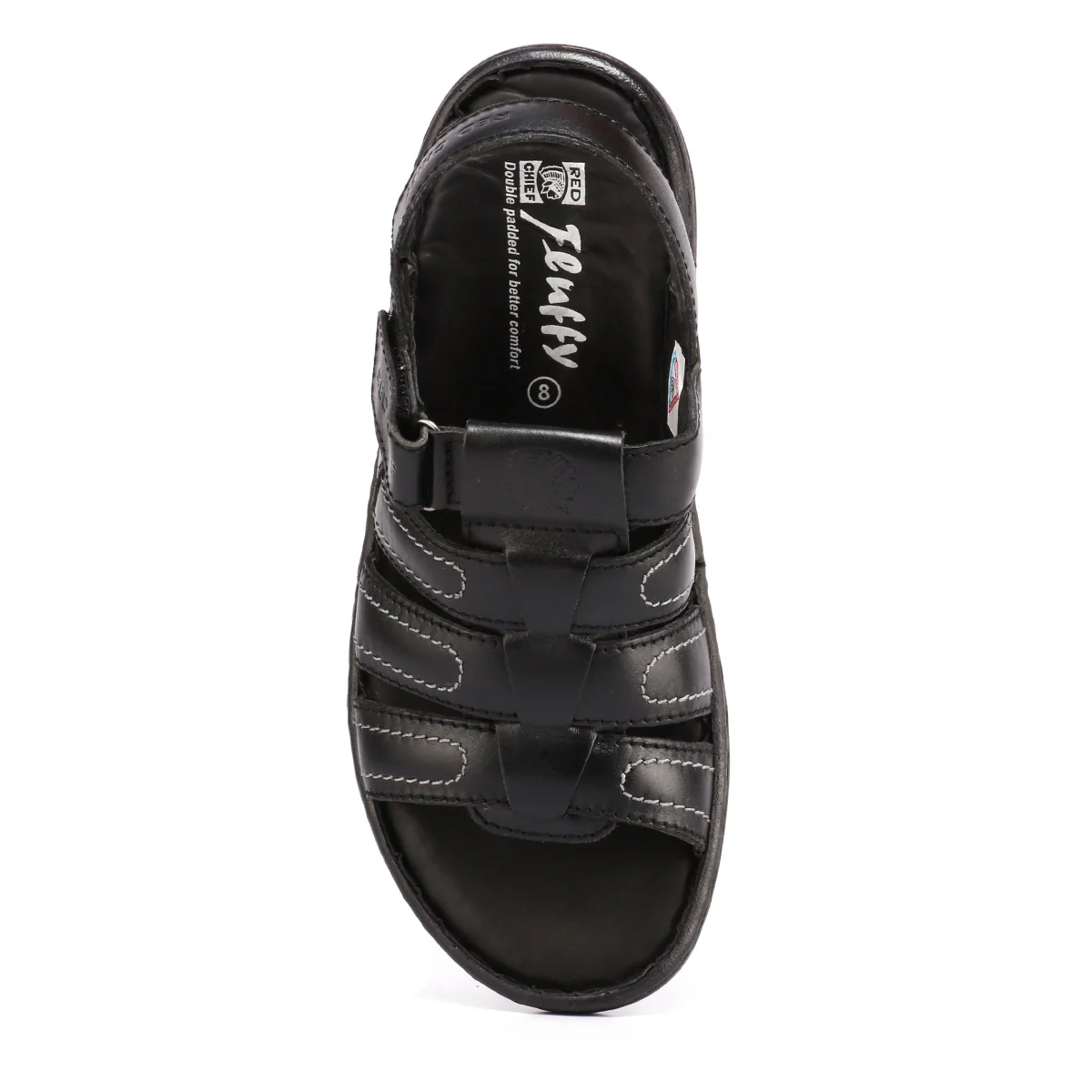 Red Chief Black Sandal for Men RC1086 001 - Image 5
