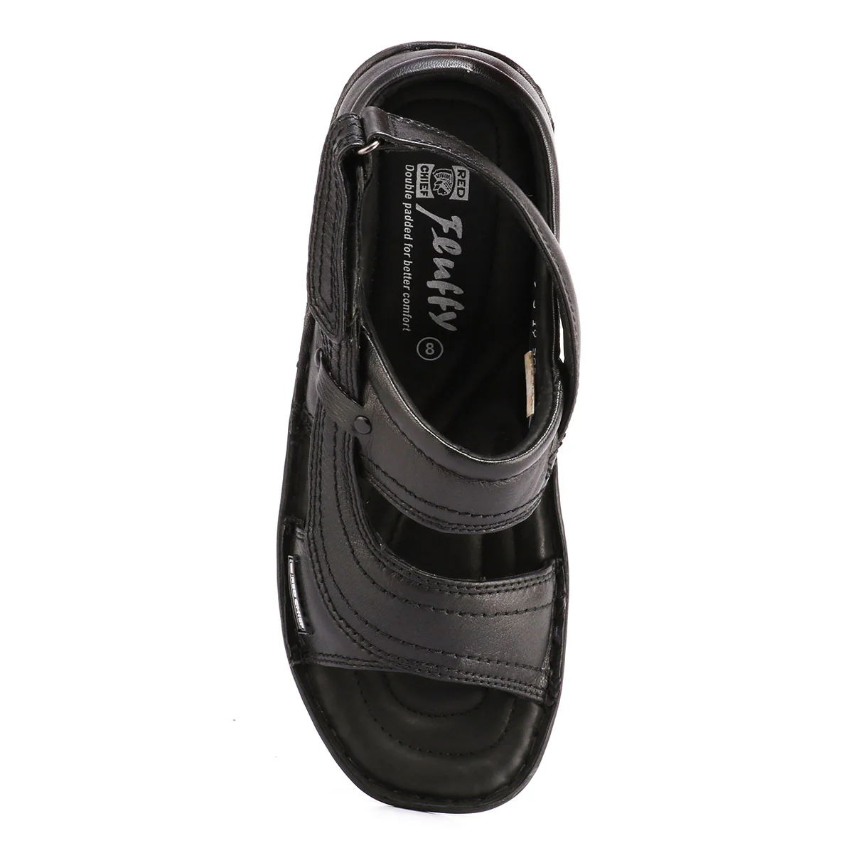 Red Chief Black Sandal for Men RC247N 001 - Image 3