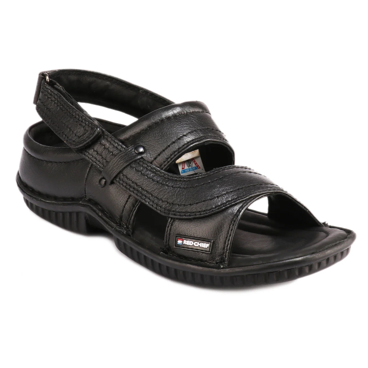 Red Chief Black Sandal for Men RC247N 001 - Image 9