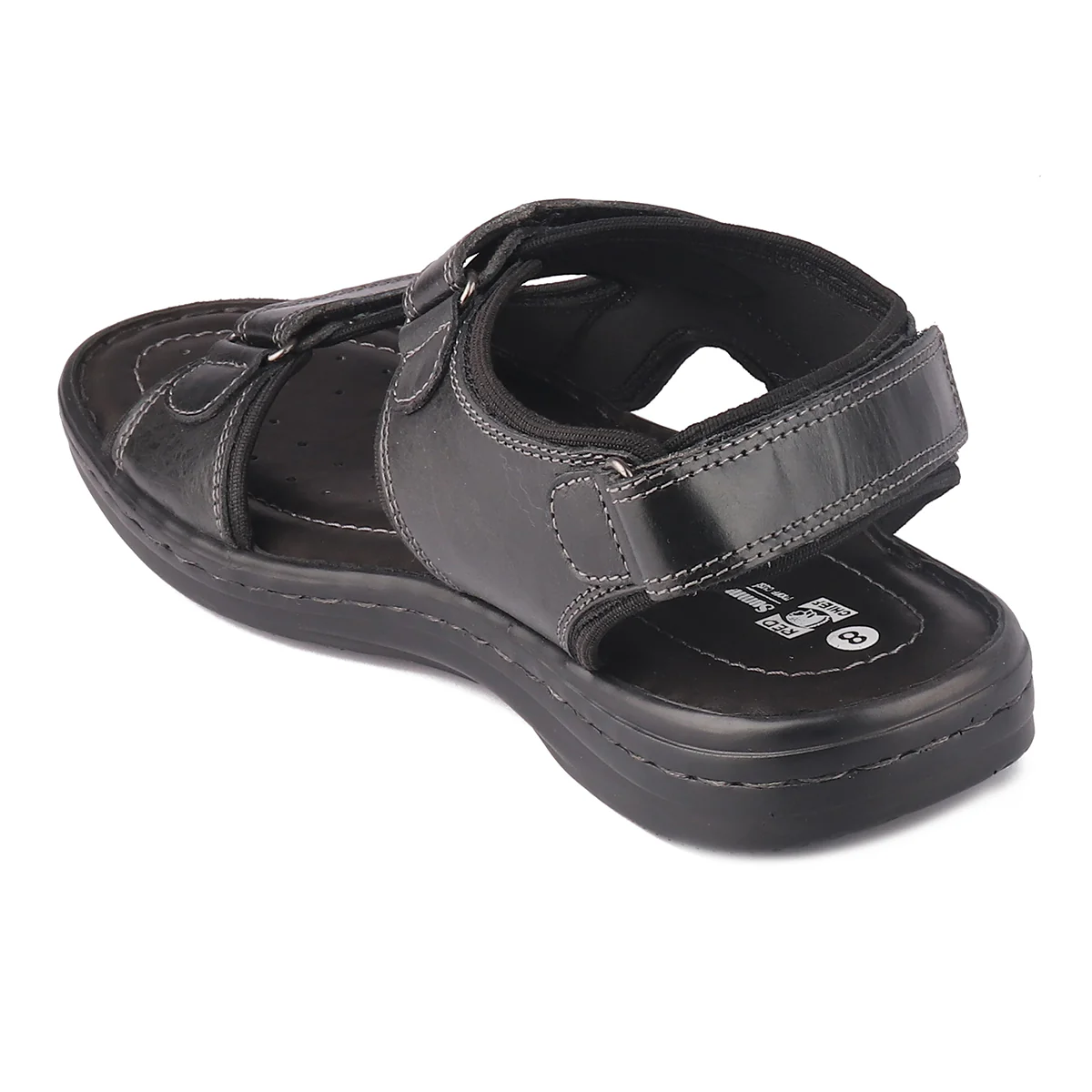 Red Chief Black Sandal for Men RC3681 001 - Image 5