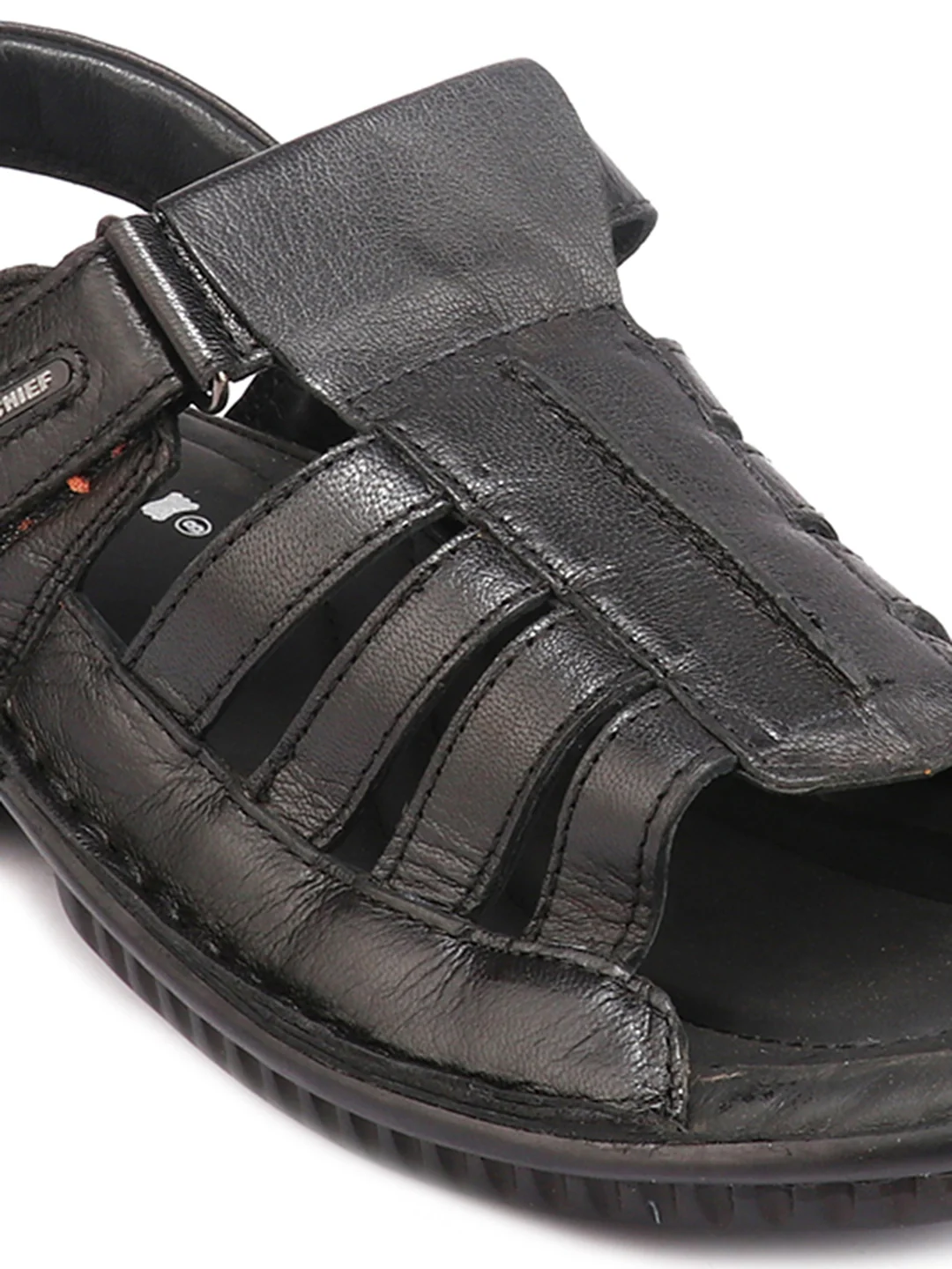 Red Chief Black Sandal for Men RC7018 001 - Image 10