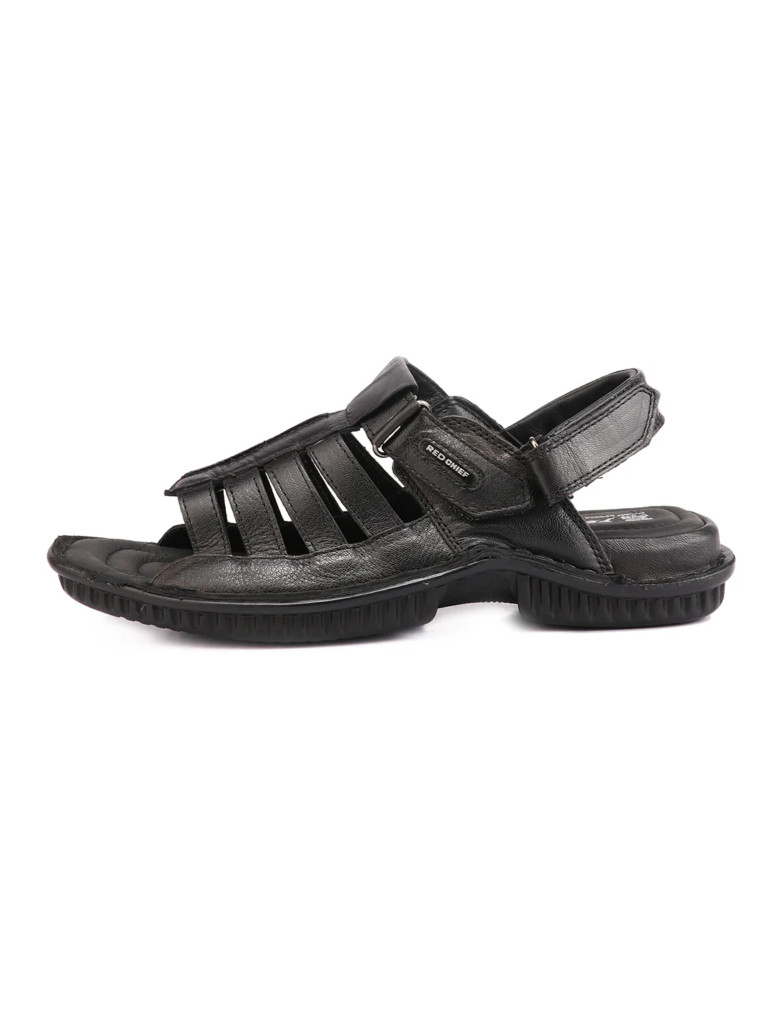 Red Chief Black Sandal for Men RC7018 001 - Image 6