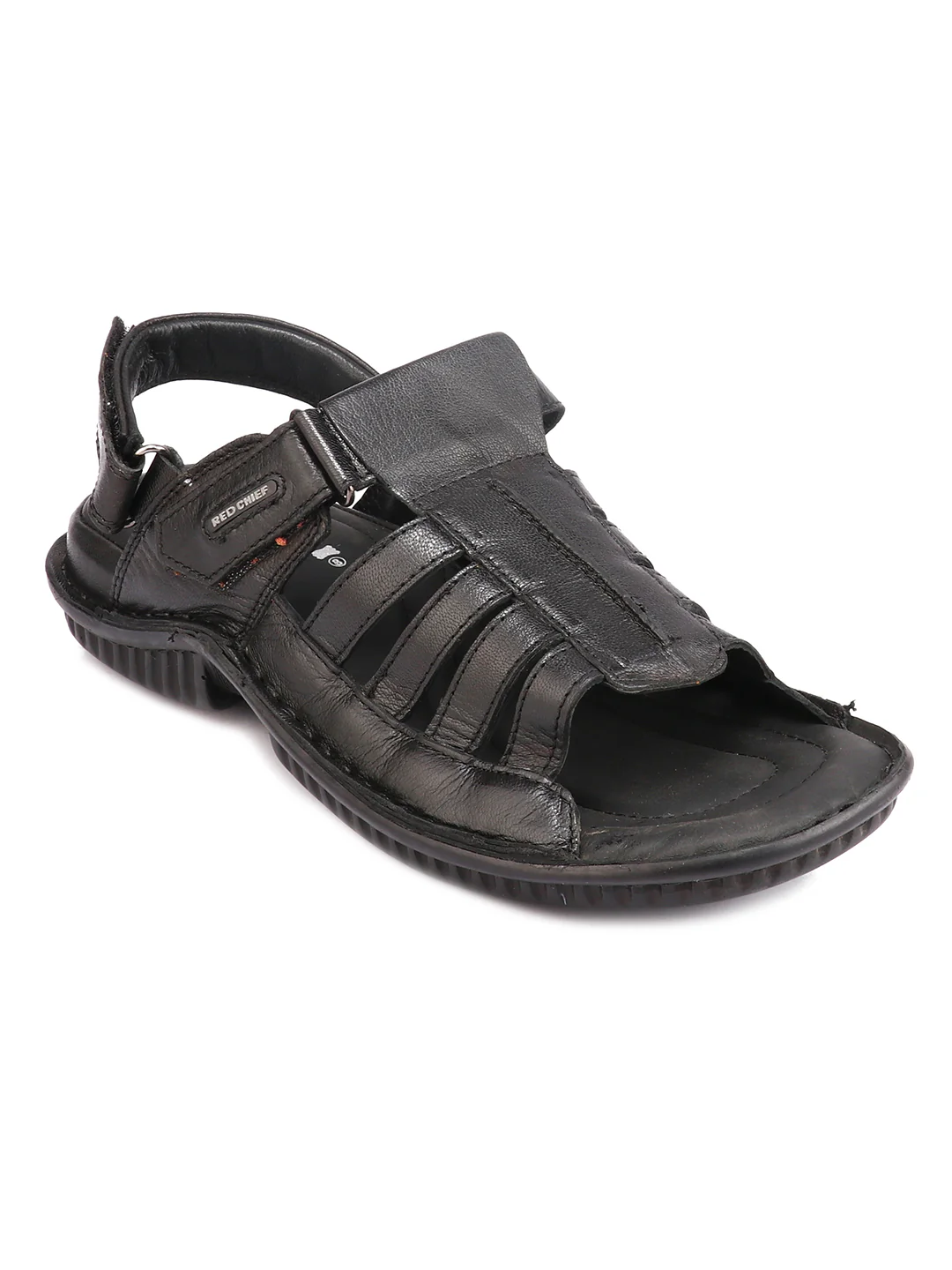 Red Chief Black Sandal for Men RC7018 001 - Image 9