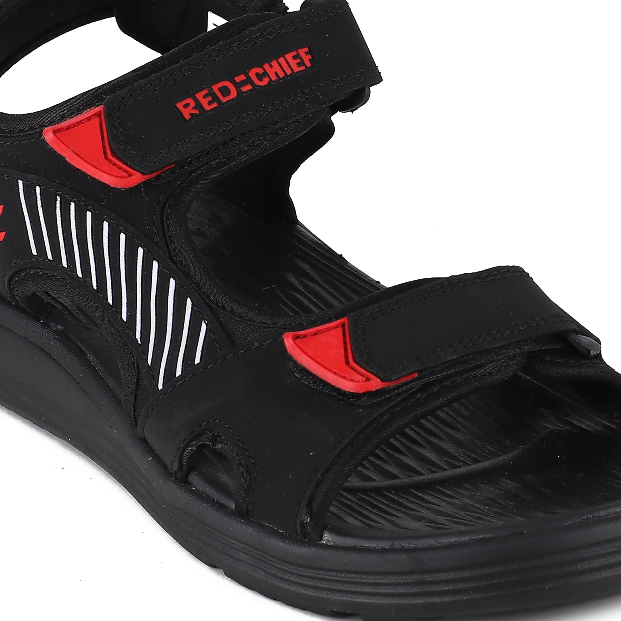 Red Chief Blk-Red Sandal for Men SM801 245 - Image 5