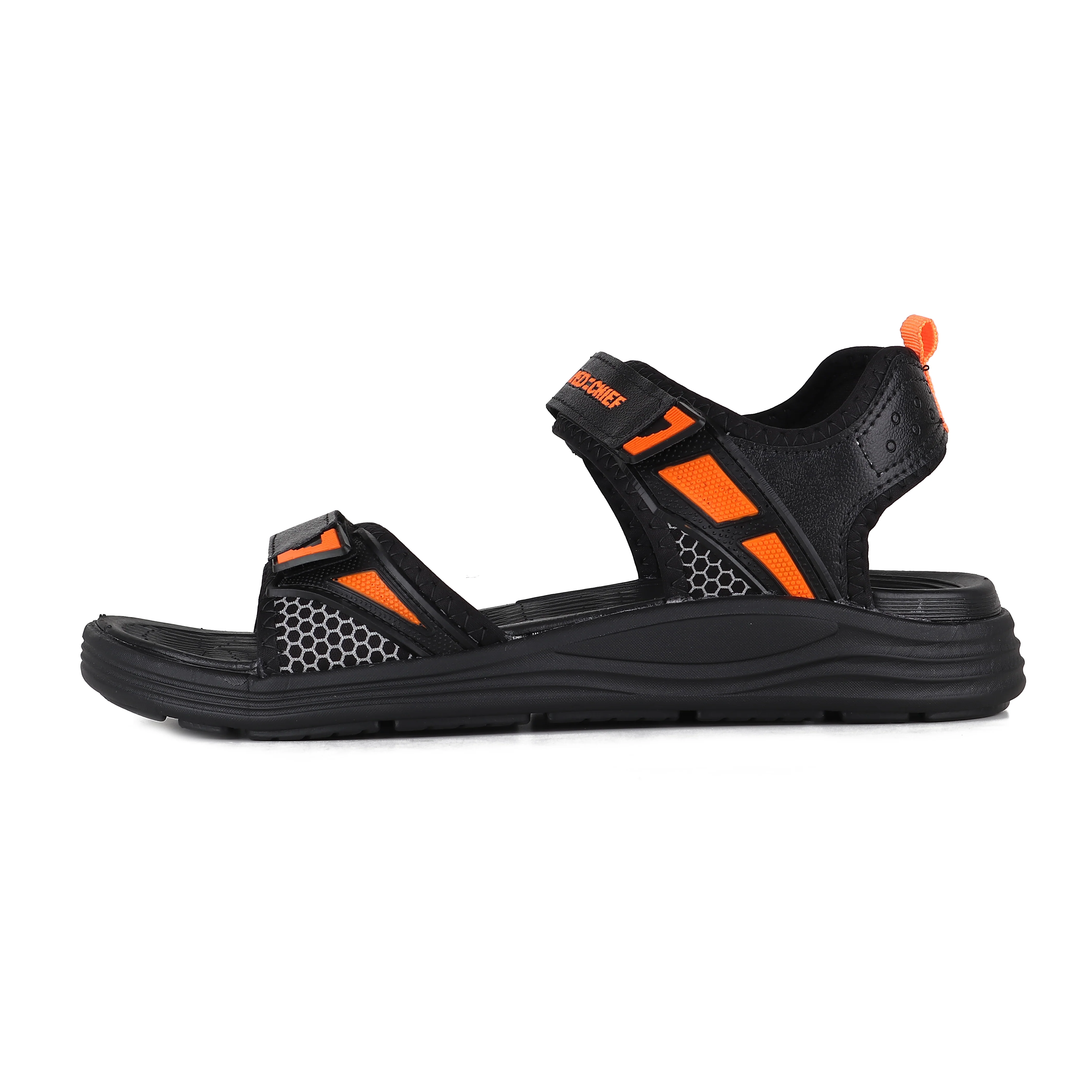 Red Chief Black Sandal for Men SM802 001 - Image 3