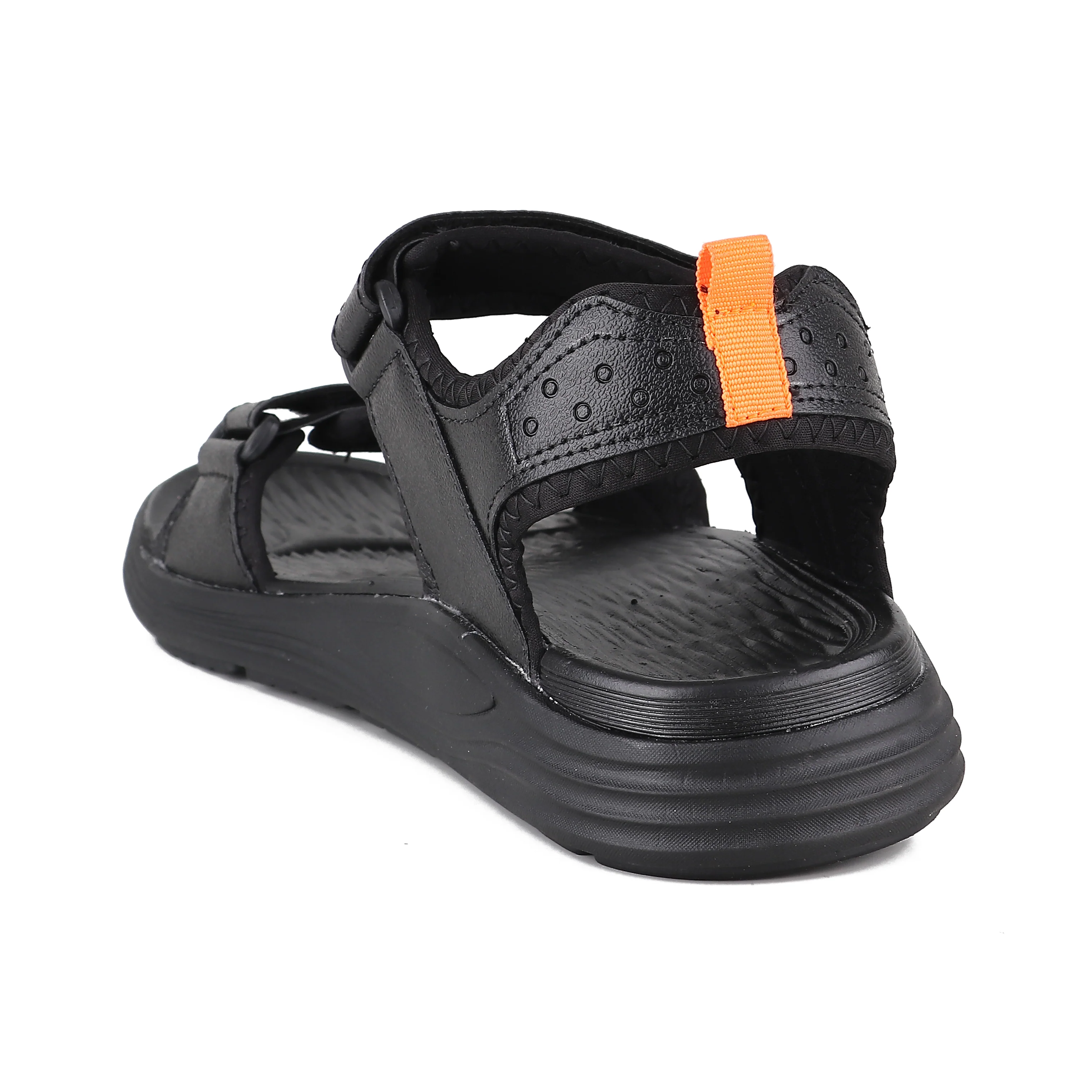 Red Chief Black Sandal for Men SM802 001 - Image 5