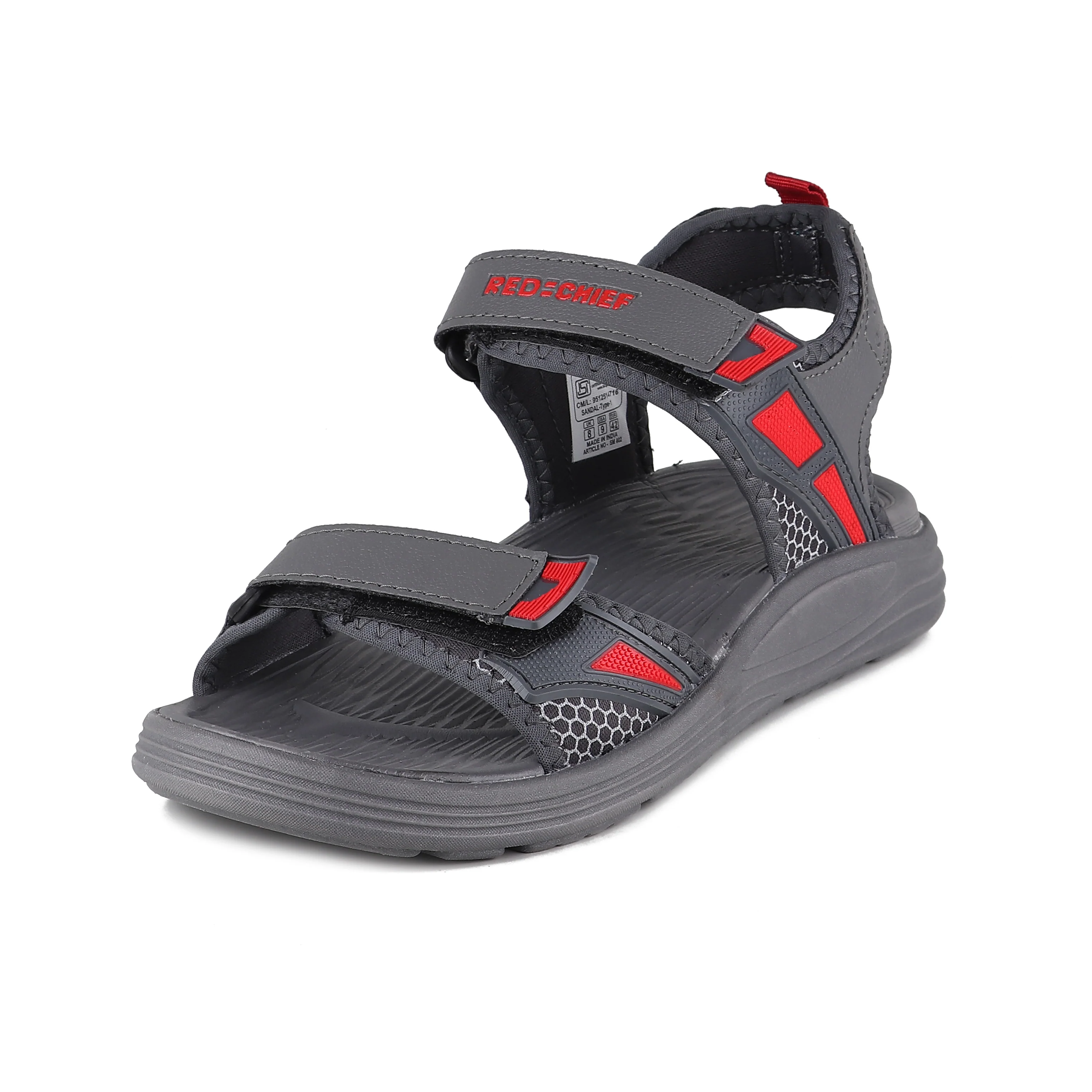 Red Chief Grey Sandal for Men SM802 174 - Image 8