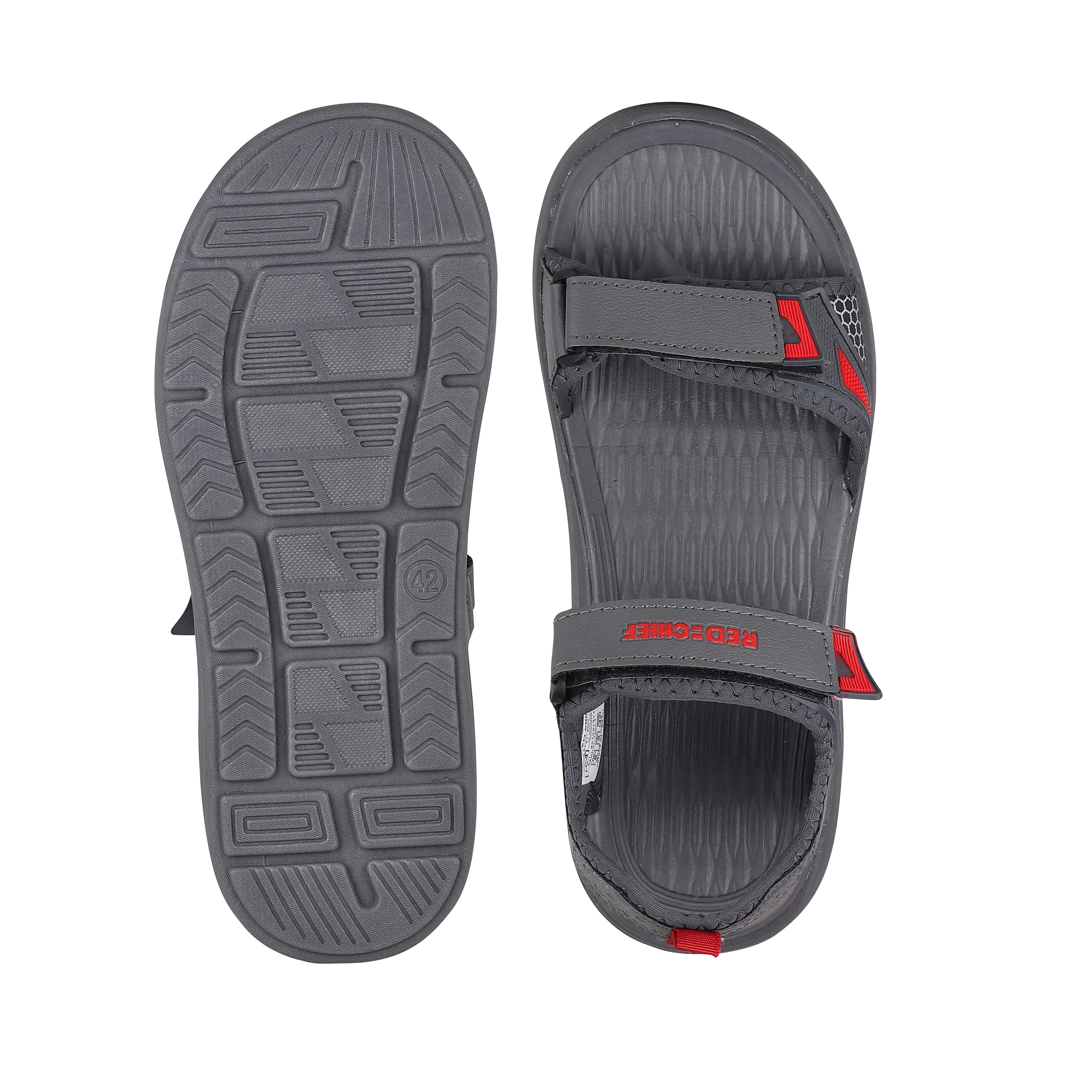 Red Chief Grey Sandal for Men SM802 174 - Image 9