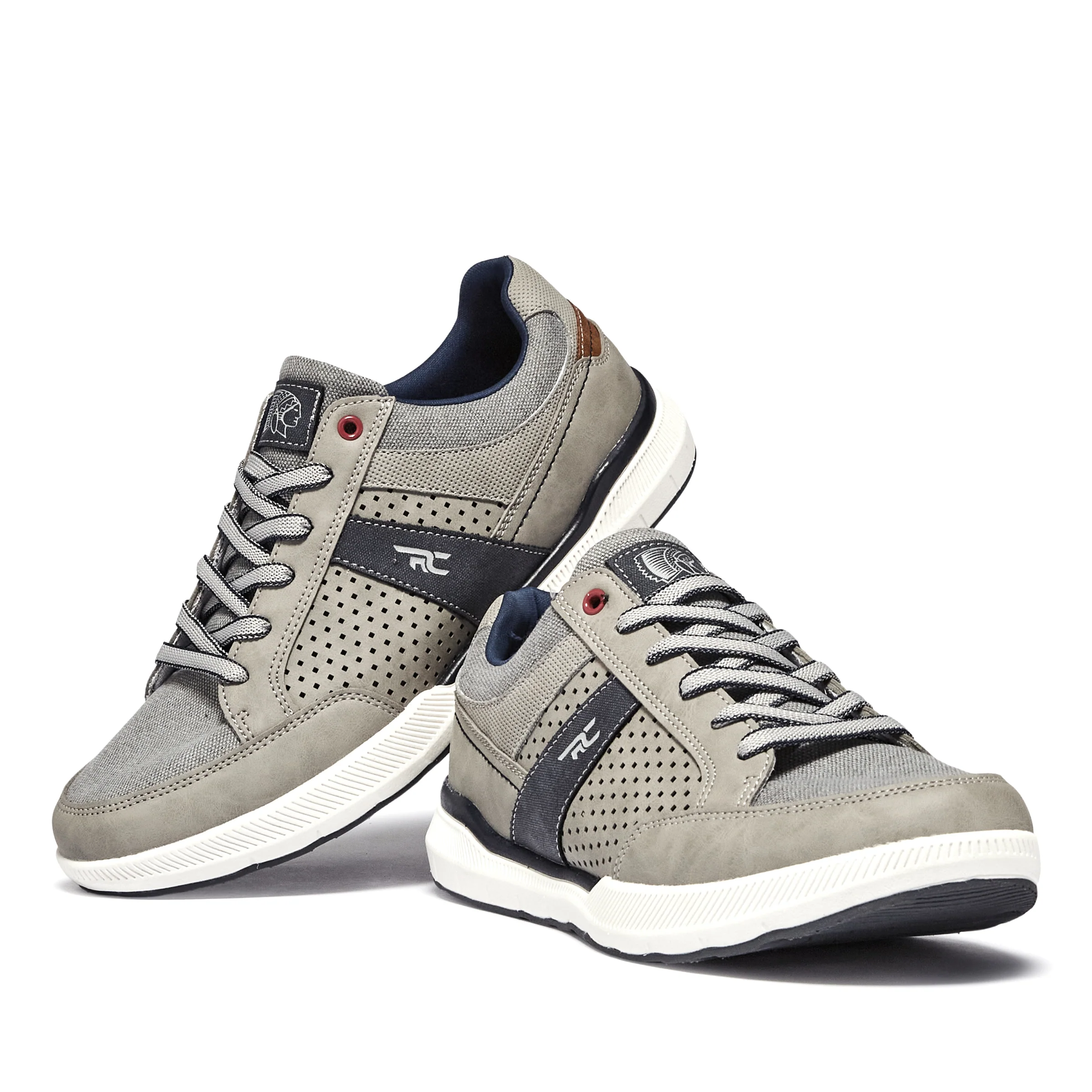Red Chief Sports Gray-White Casual Sneakers Shoes For Men C6008 F041 - Image 5