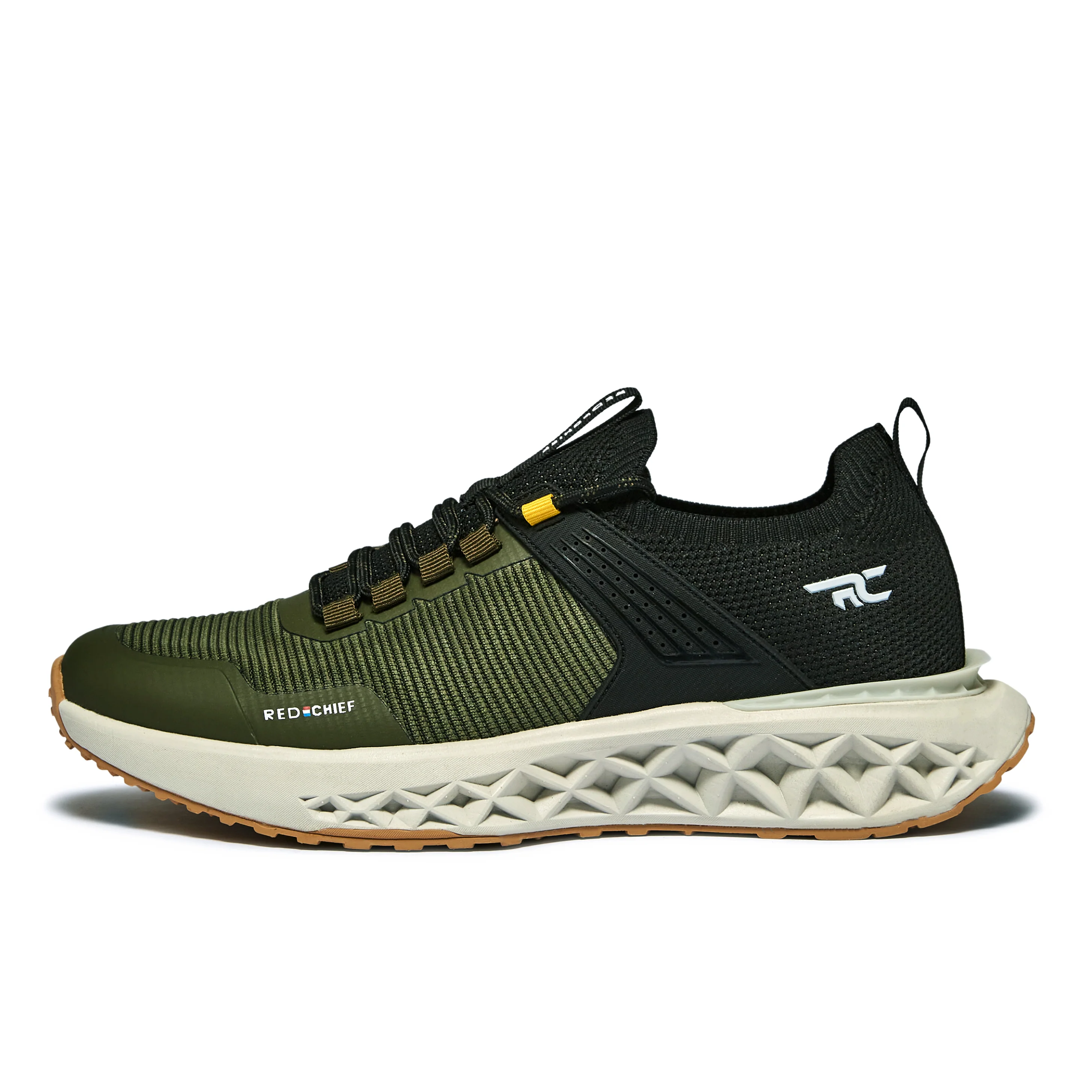 Red Chief Sports Black-Olive Walking Shoes for Men  W7014 F022 - Image 3
