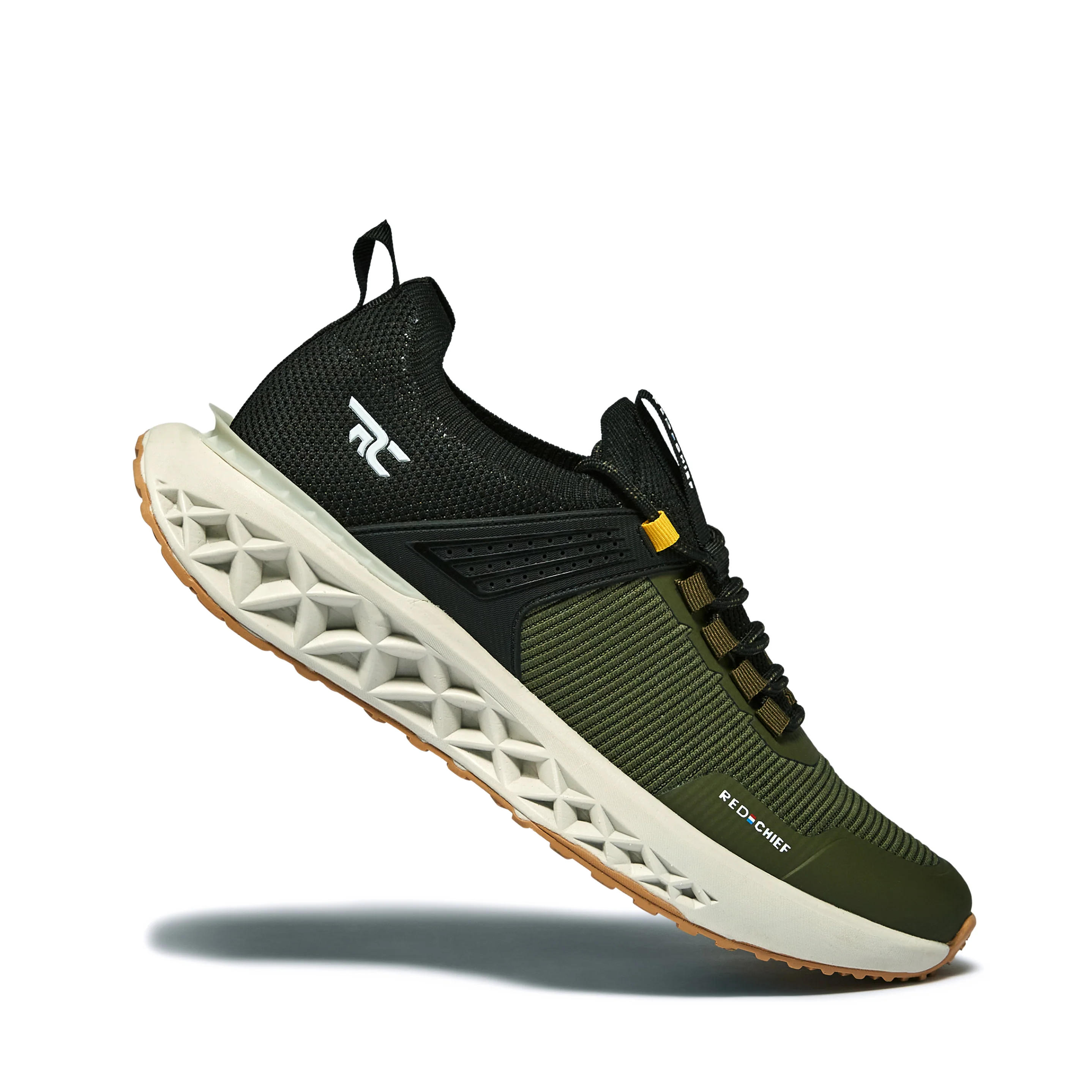 Red Chief Sports Black-Olive Walking Shoes for Men  W7014 F022 - Image 4