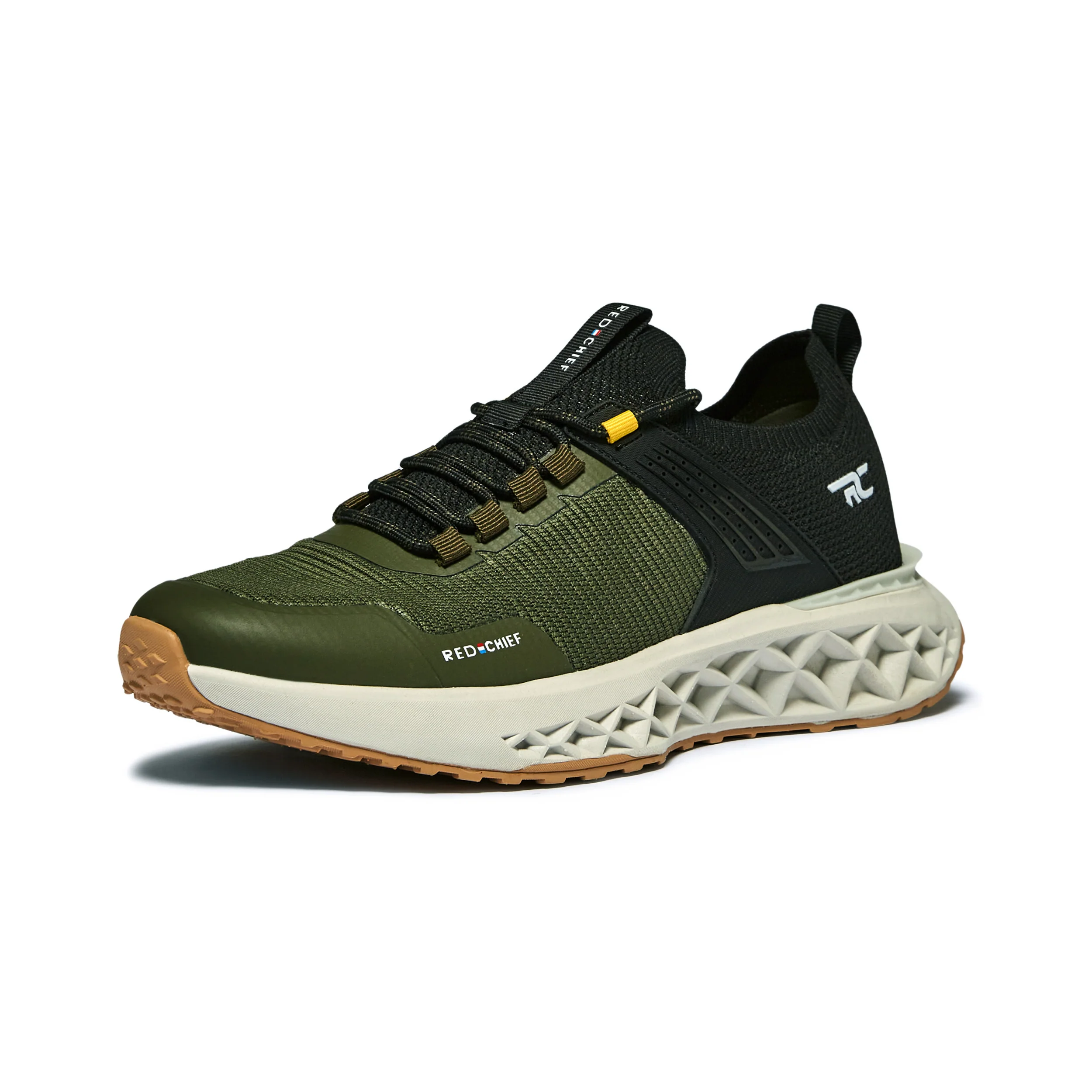 Red Chief Sports Black-Olive Walking Shoes for Men  W7014 F022 - Image 6