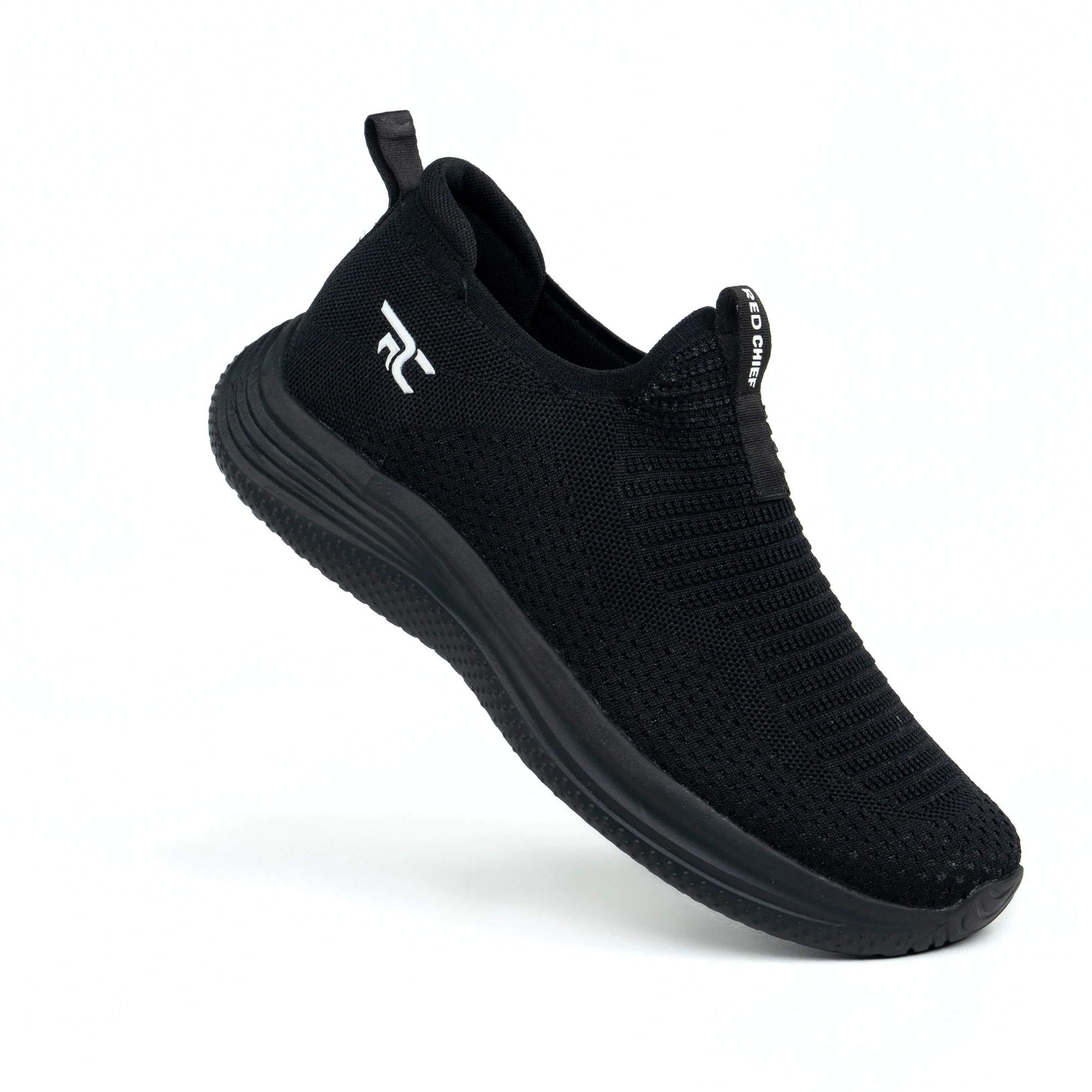 Red Chief Sports Black Walking Shoes for Men W7016 001 - Image 6
